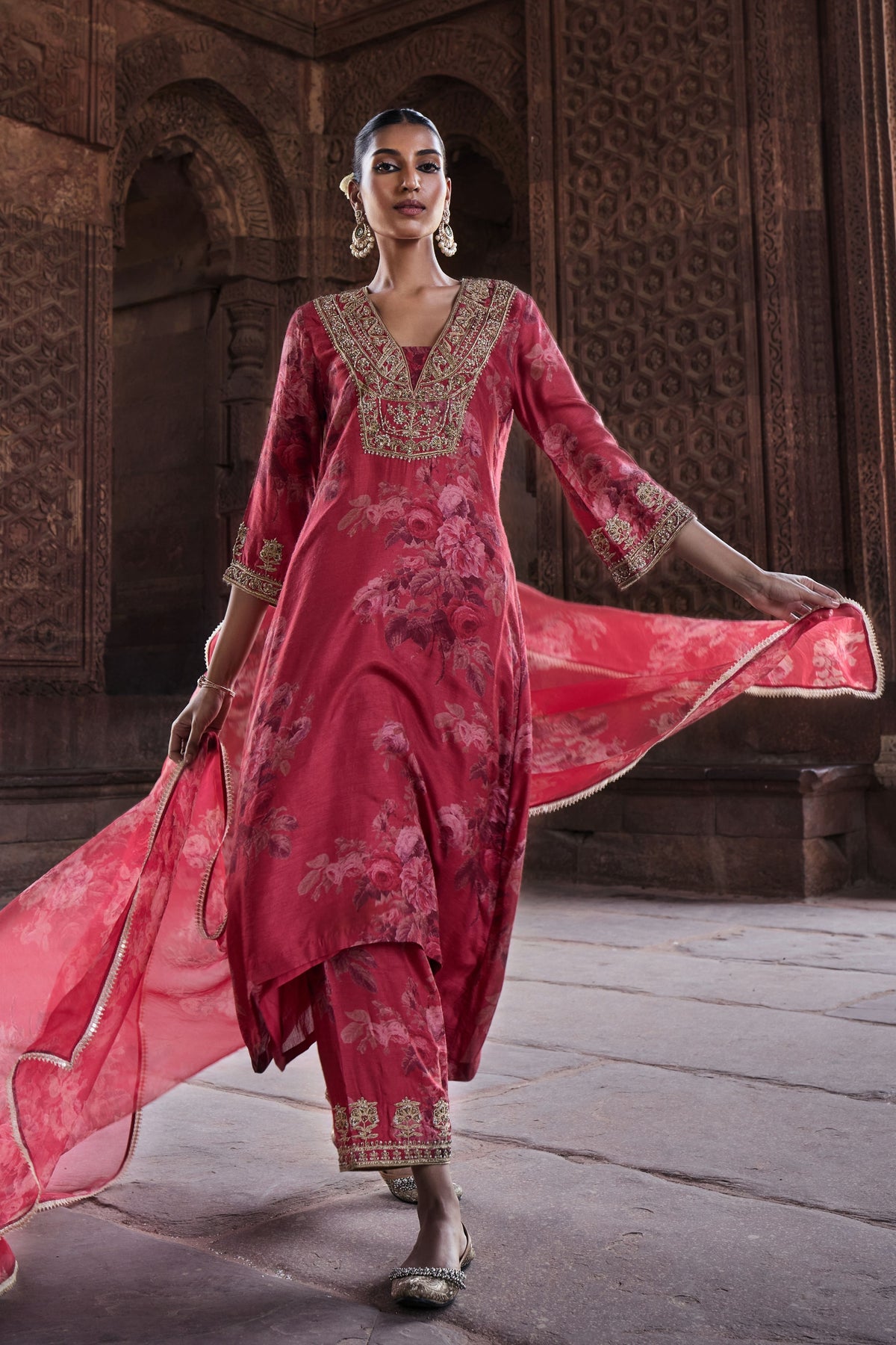 Amara Coral Kurta Set