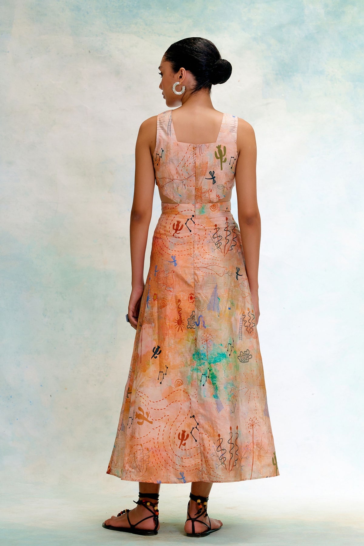 Celeste Peach Texture Dress