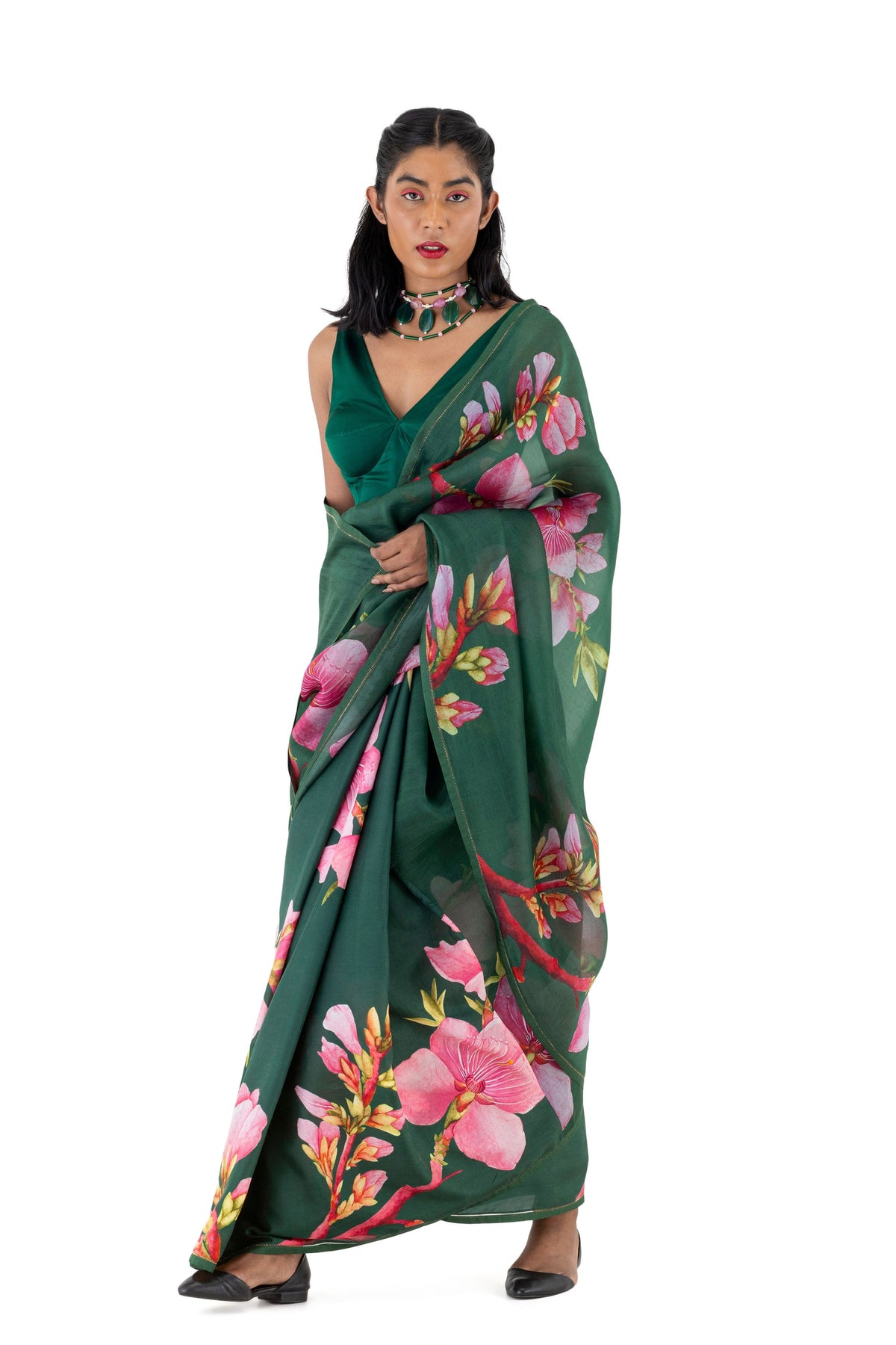 Anyaar Green Saree