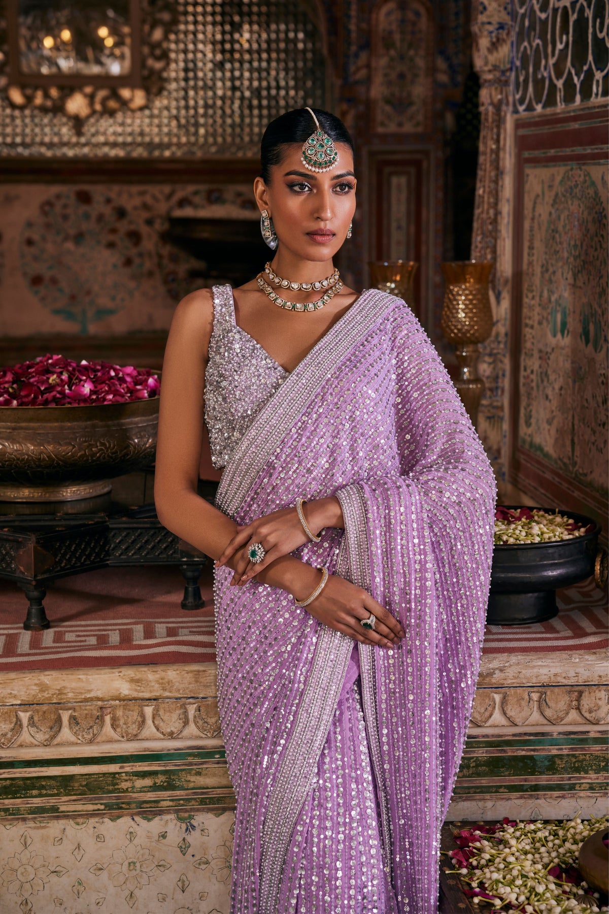 Lilac Ziba Saree Set