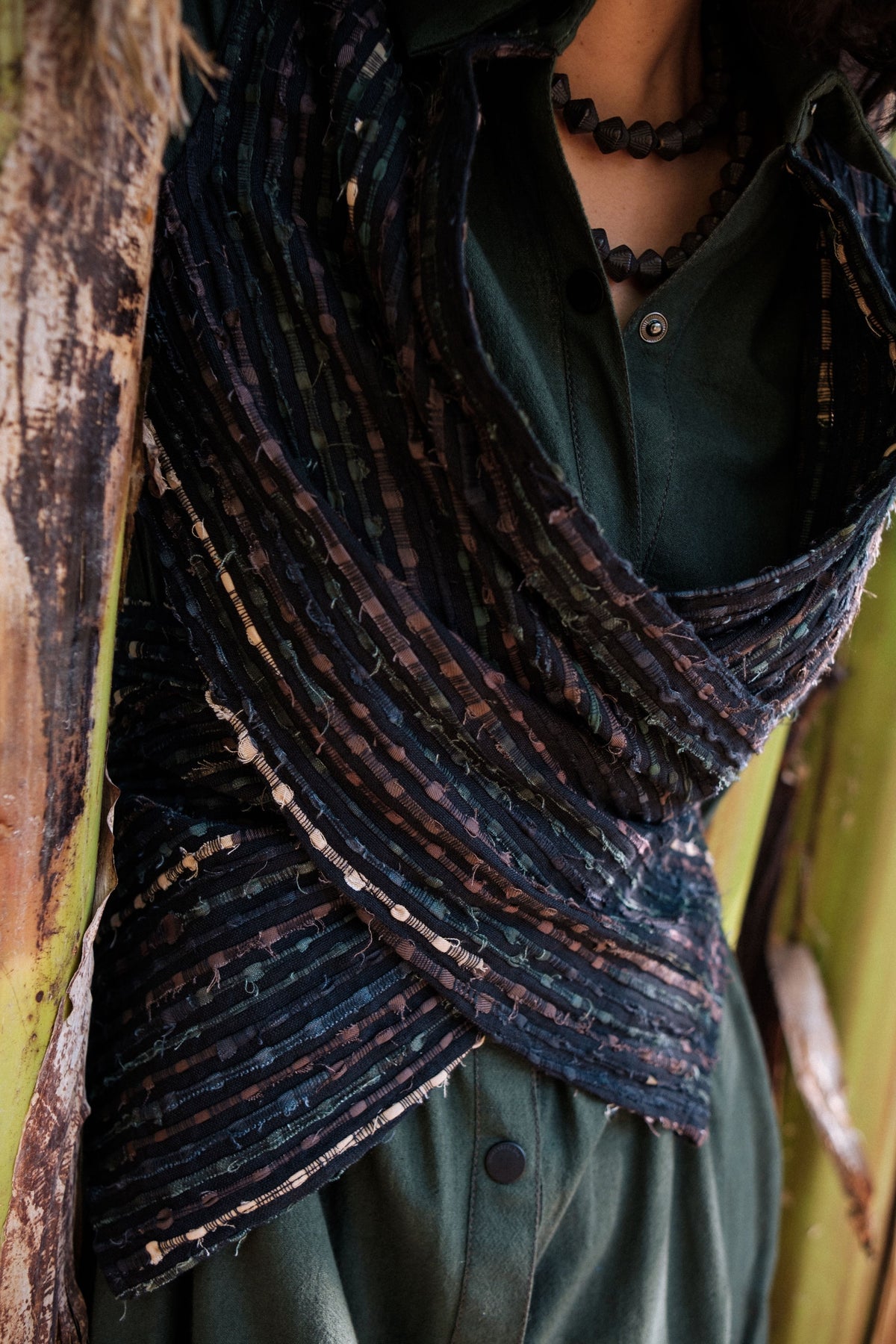 Handwoven Seattle Green Wrap Dress