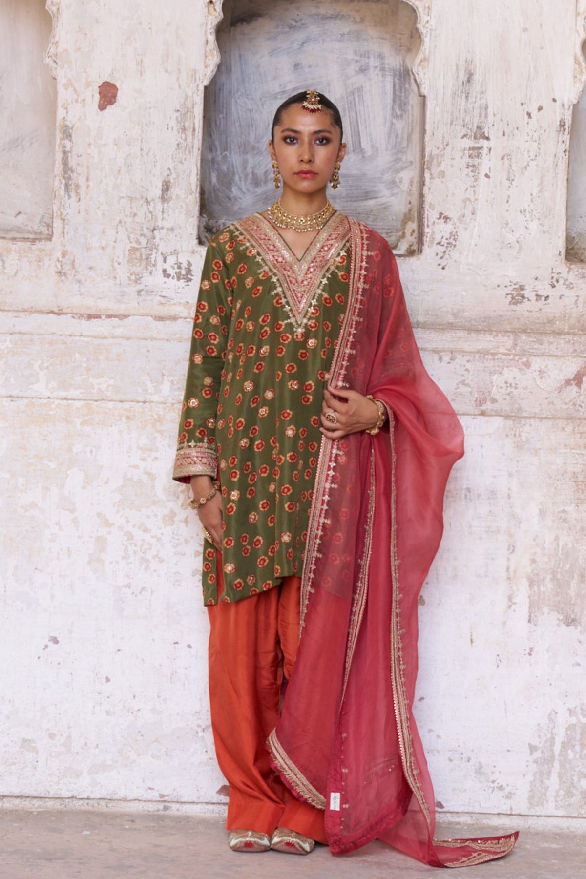 Leher Green Salwar Set
