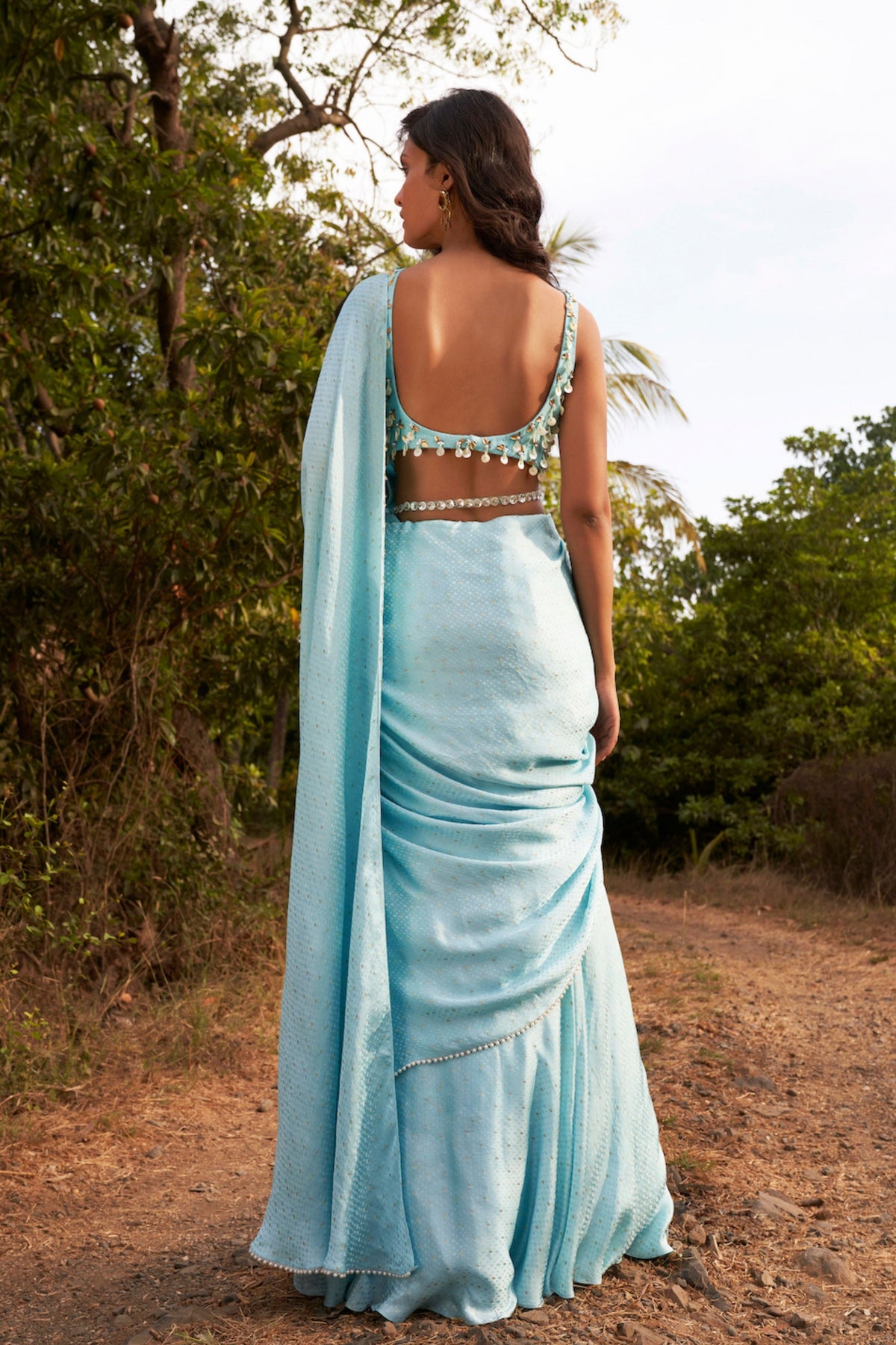 Sea Of Stars Saree Set