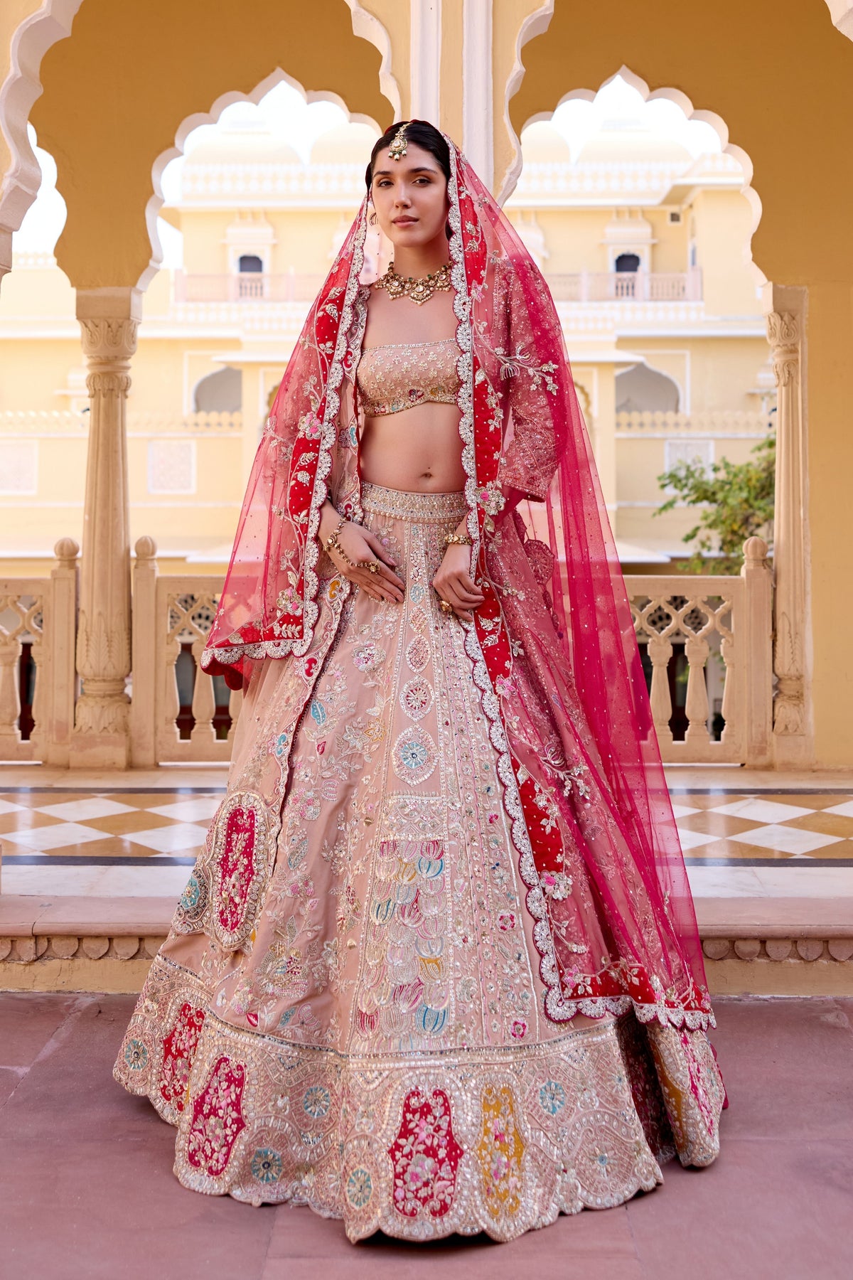 Caramel Taupe Bridal Lehenga Set