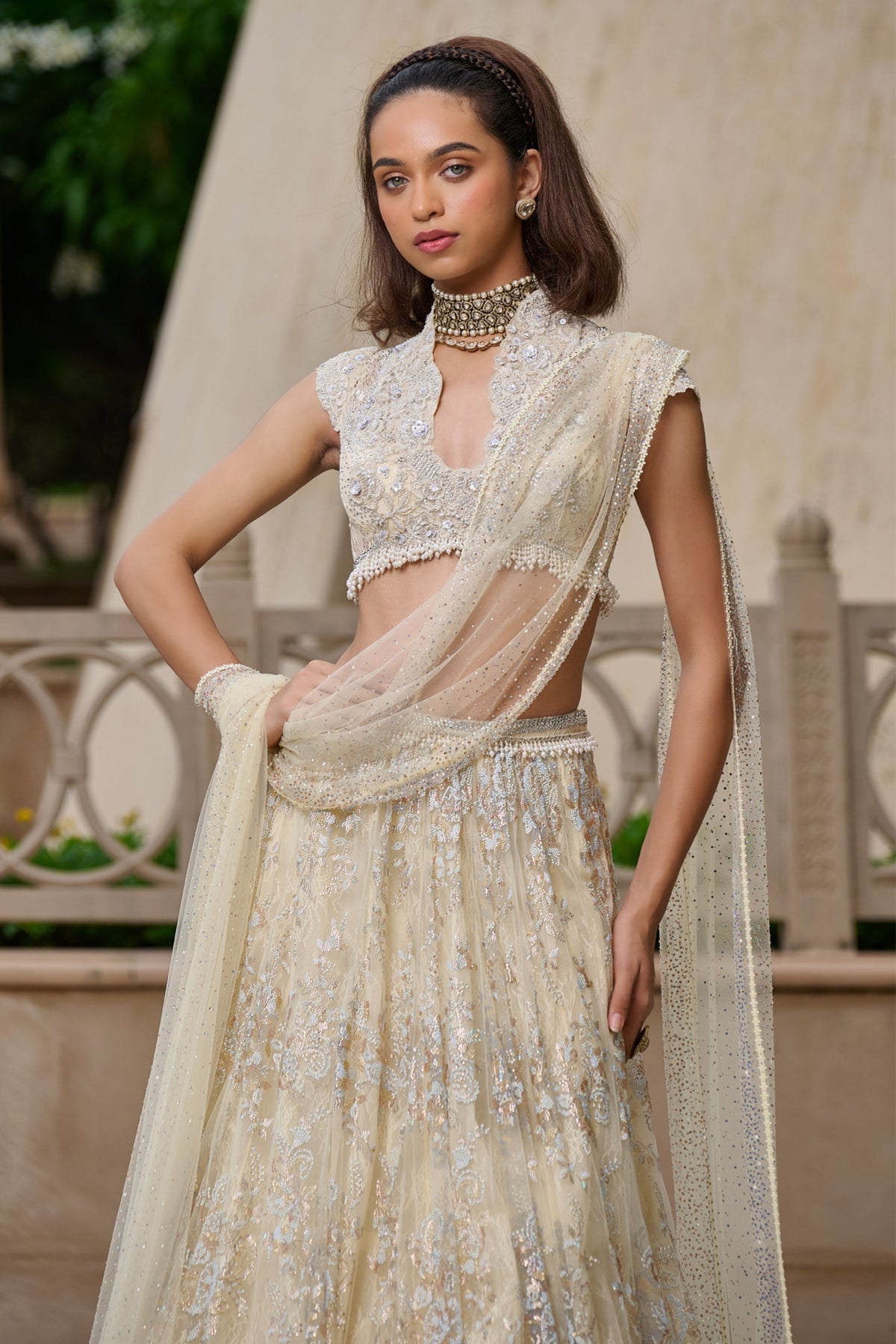 Crystal Embellished Lehenga