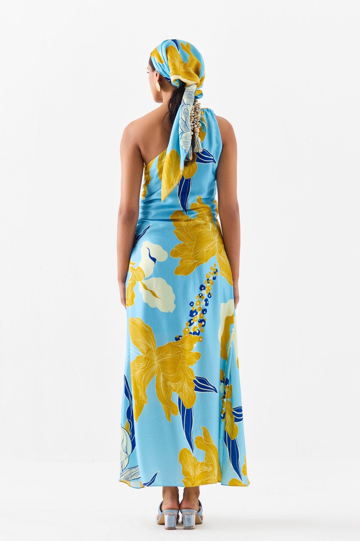 White Rose One Shoulder Dress