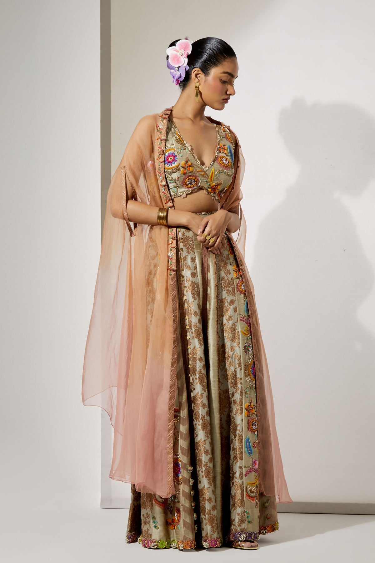 Beige Sharara Set