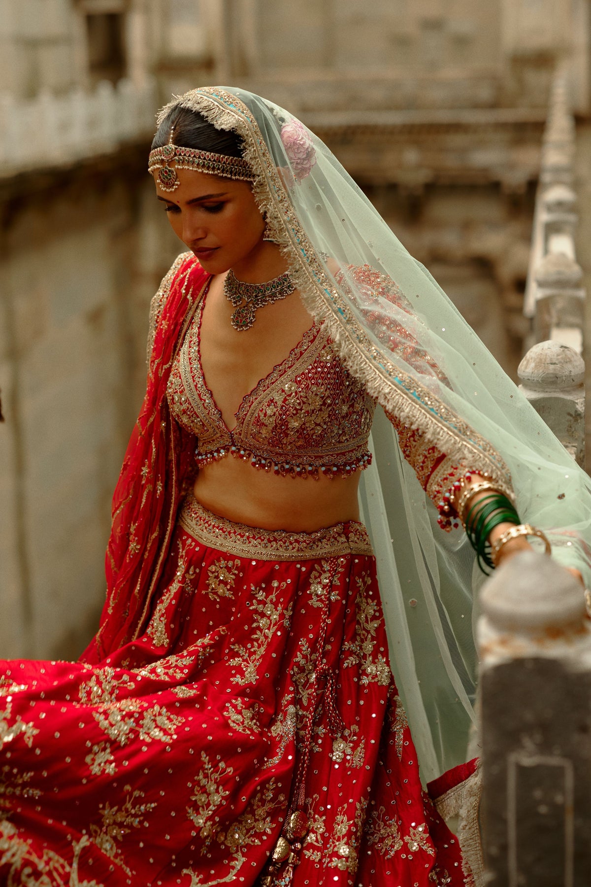 Raw Silk Lehenga Set