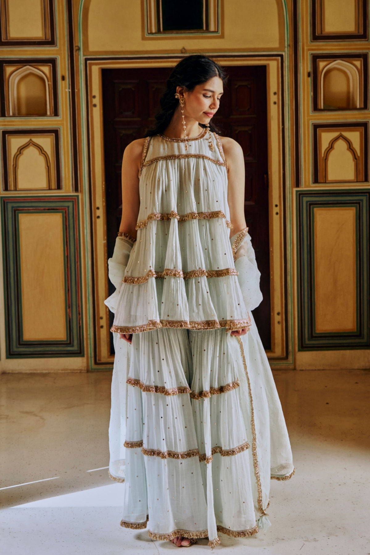 Seafoam Sharara Set