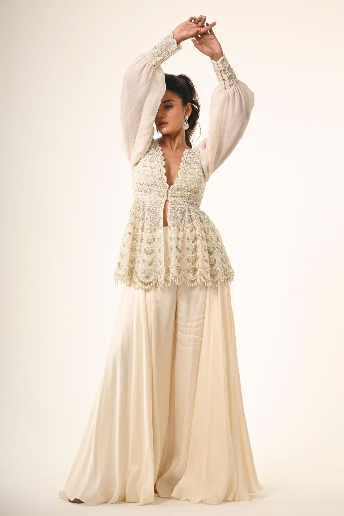 Scallop Grace Sharara Set