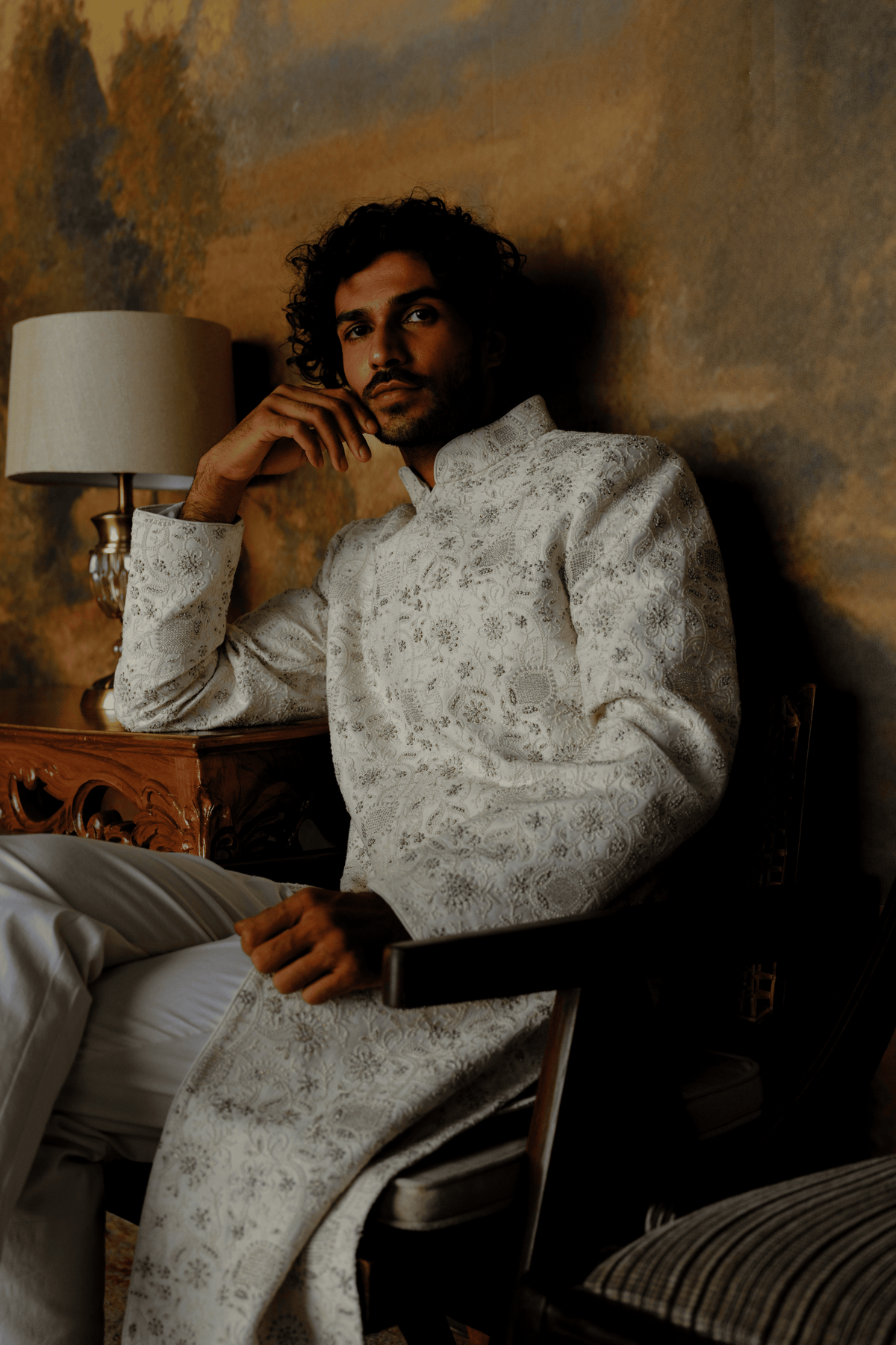 Ivory Sherwani Set