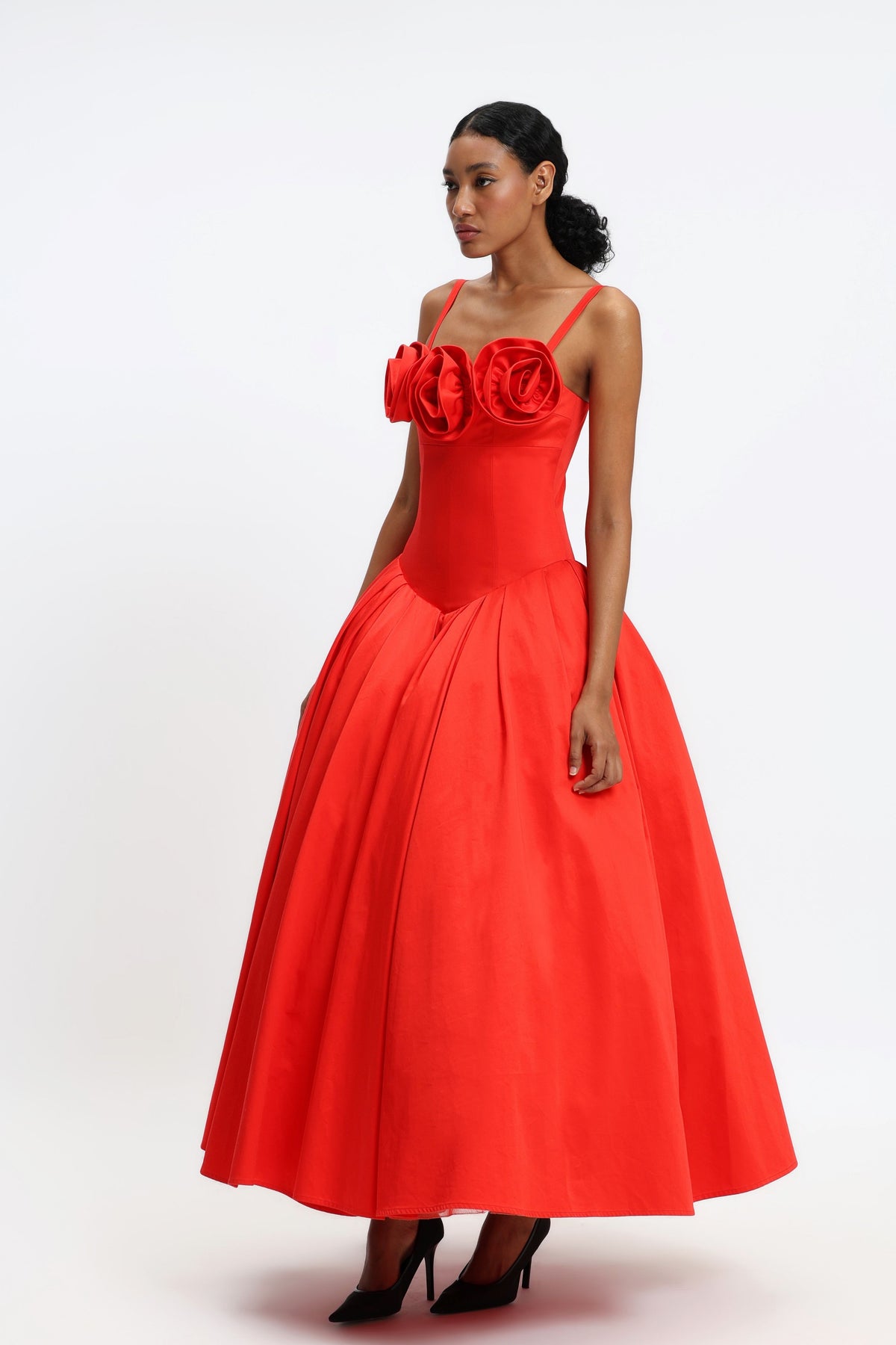 Red Corset Maxi Dress