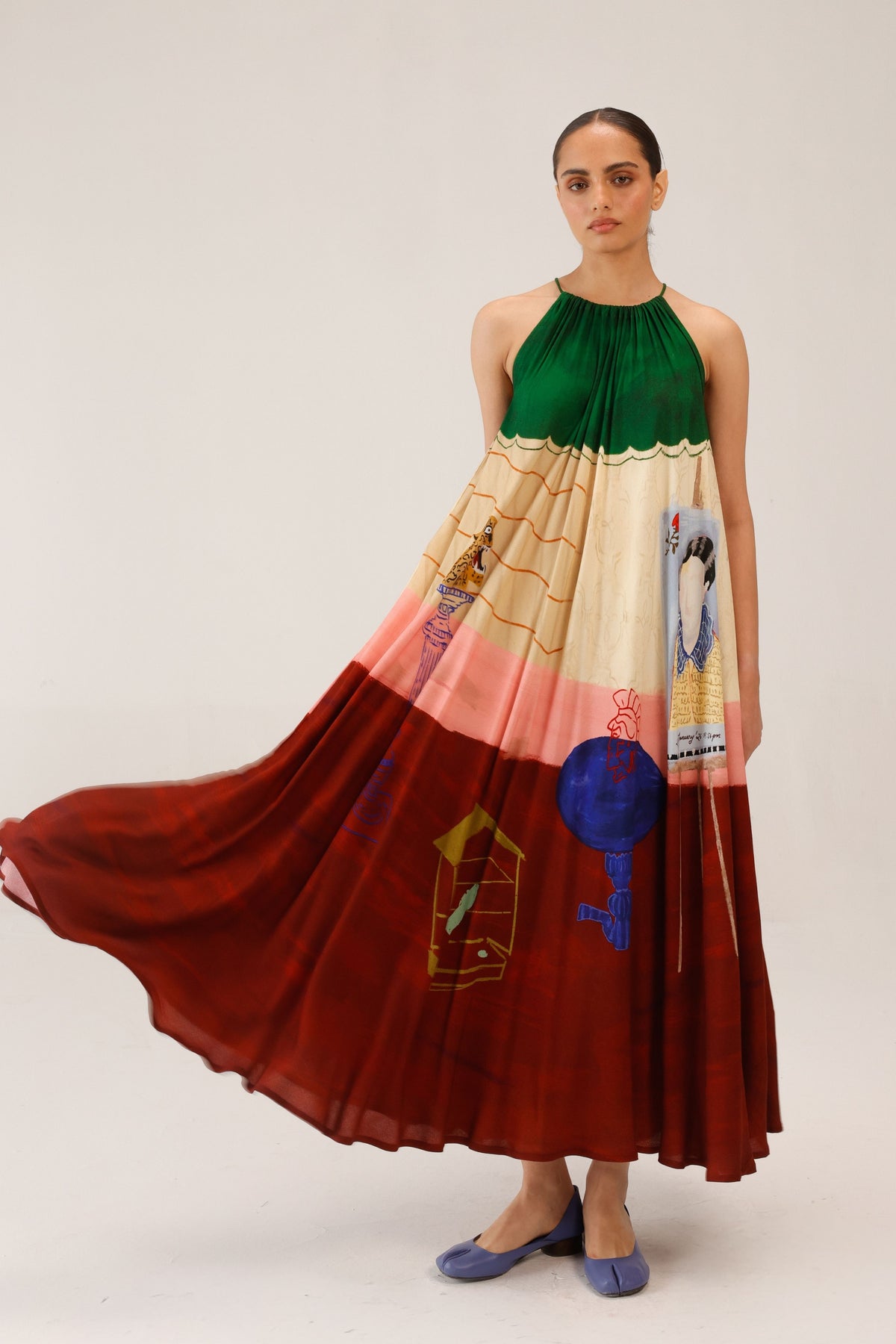 Sunlit Circle Long Dress