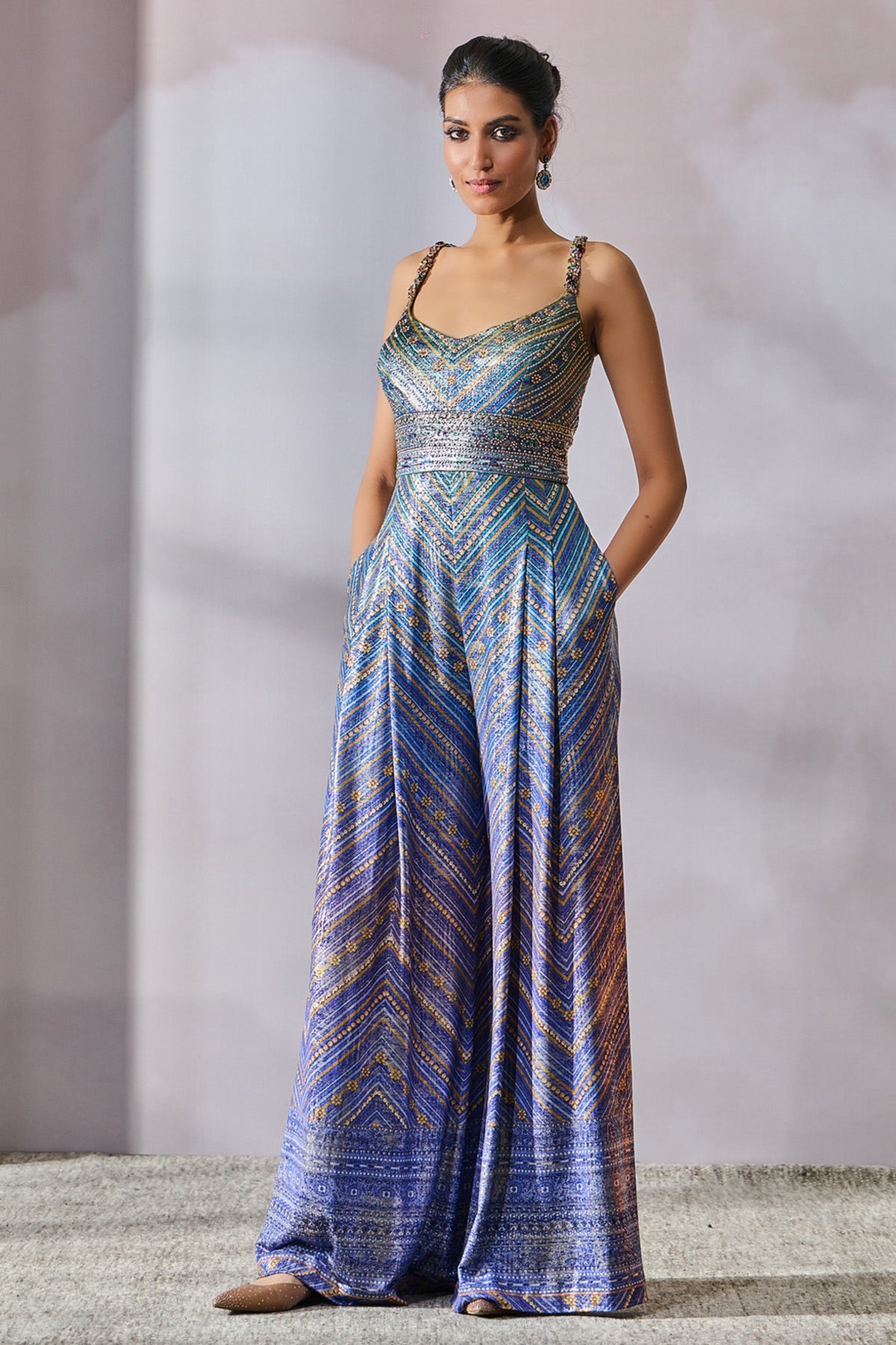 Gemoteric Print Jumpsuit