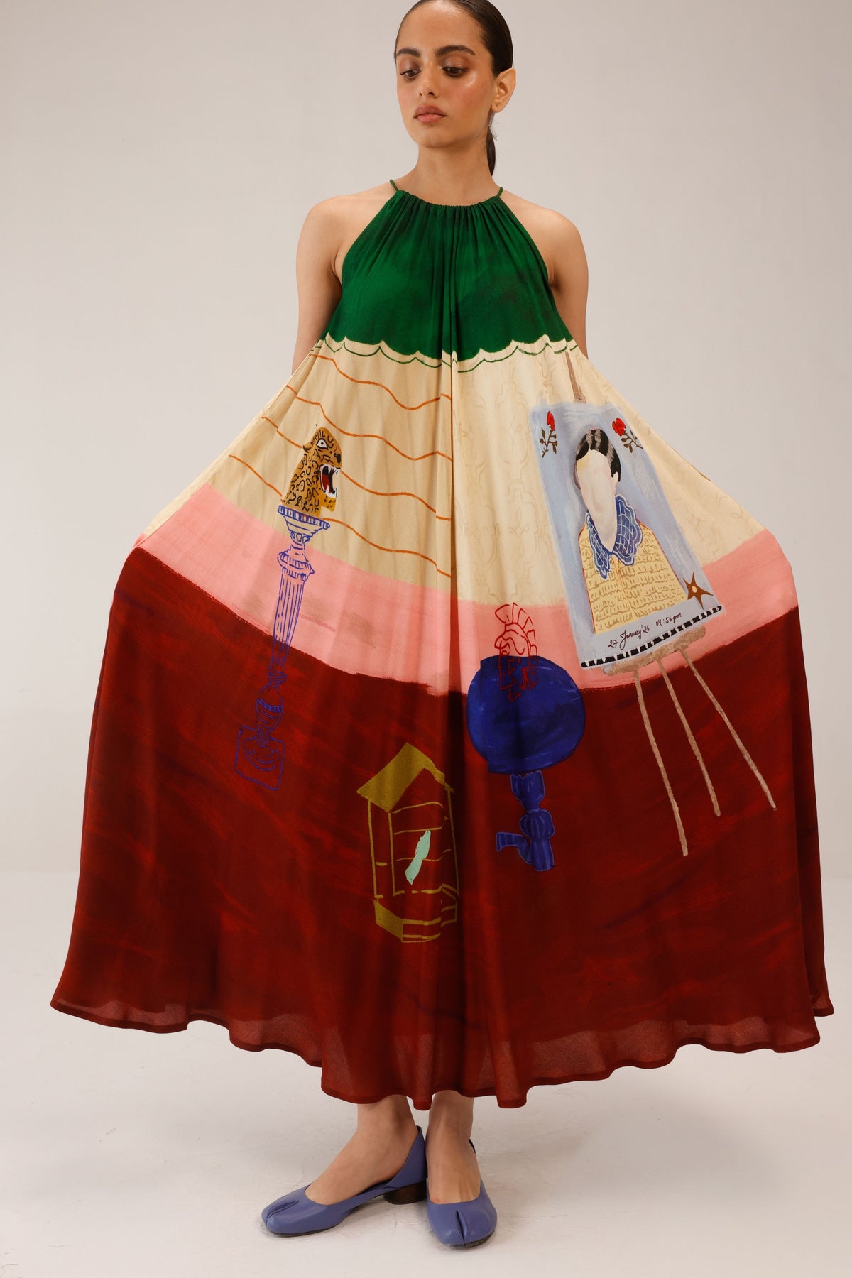 Sunlit Circle Long Dress