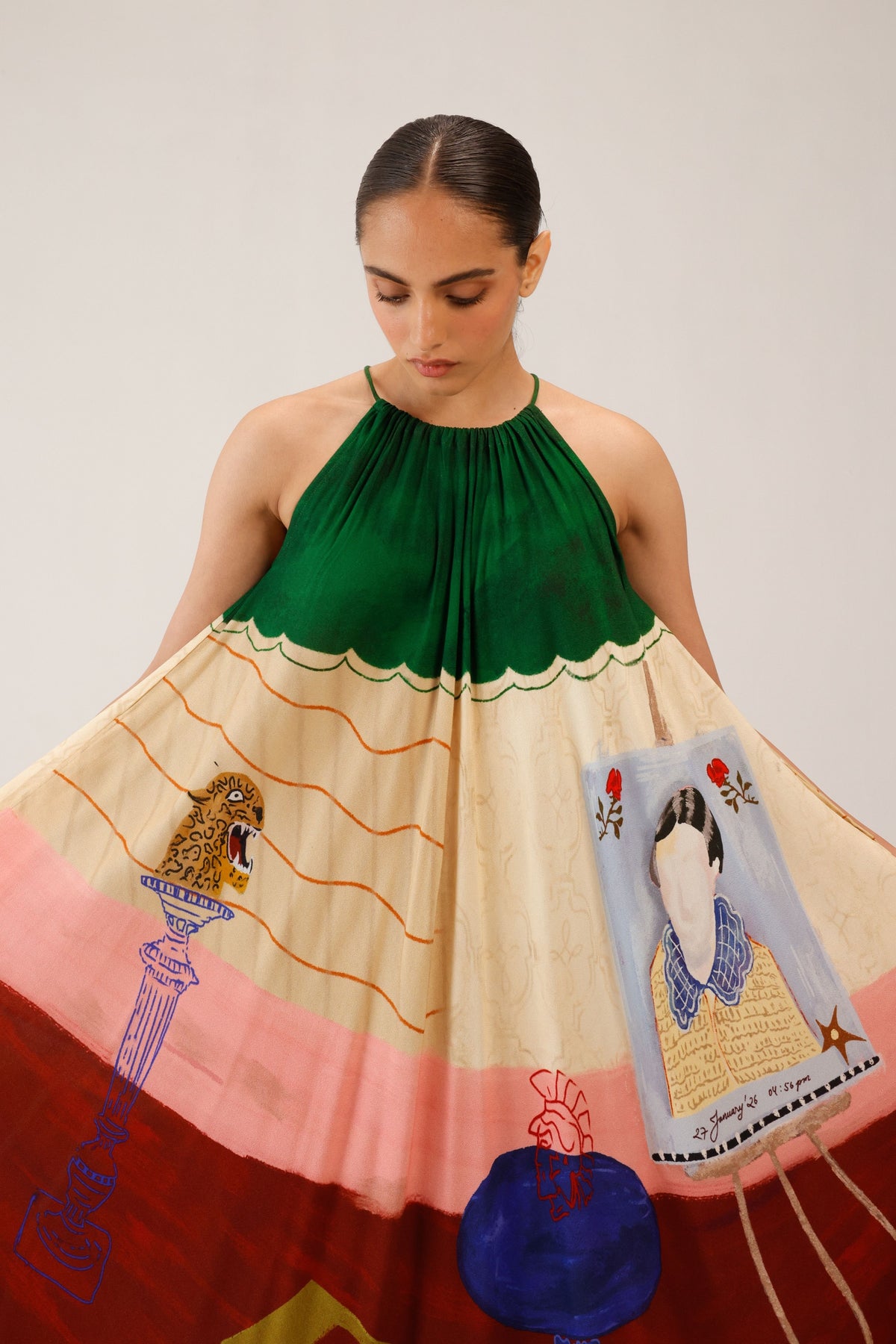 Sunlit Circle Long Dress