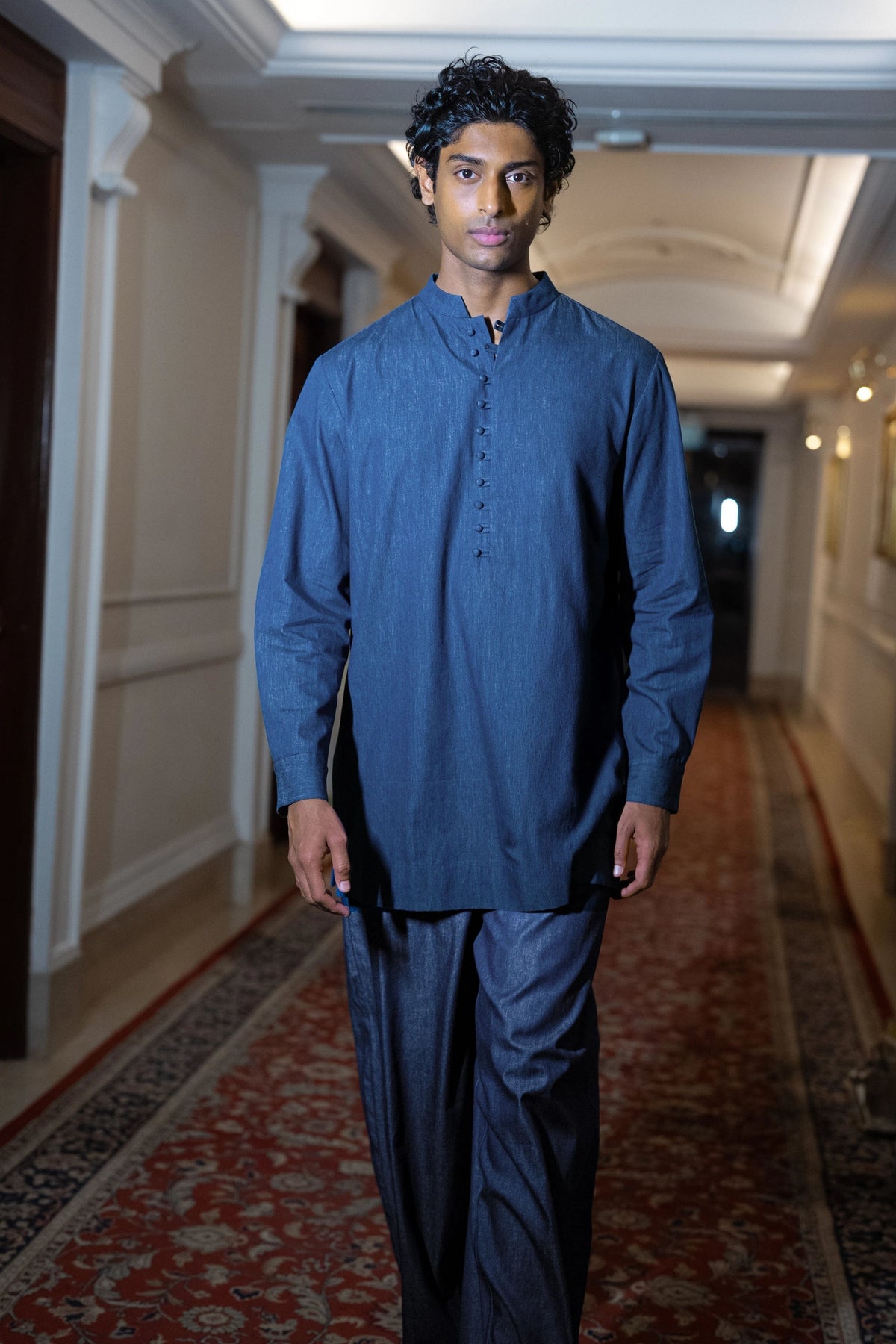 Longline Denim Kurta-Shirt