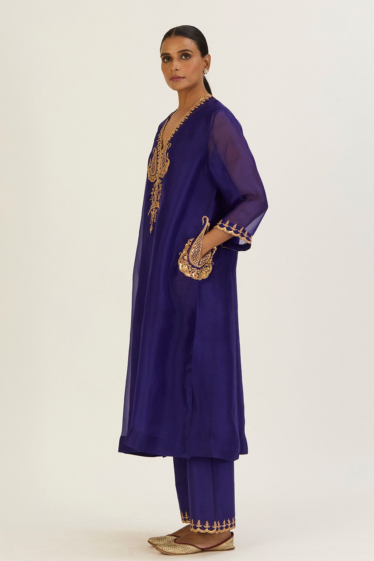 Rysa Royal Blue Kurta &amp; Pants