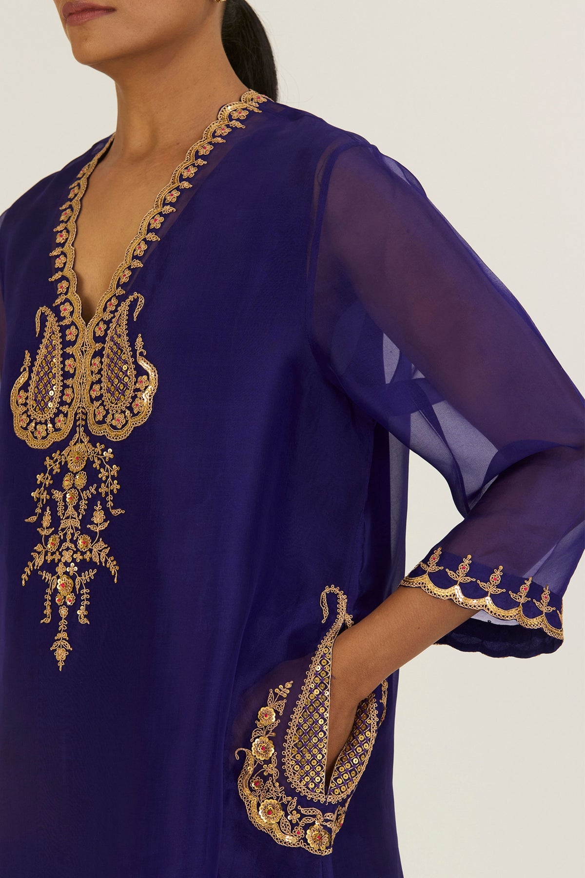 Rysa Royal Blue Kurta &amp; Pants