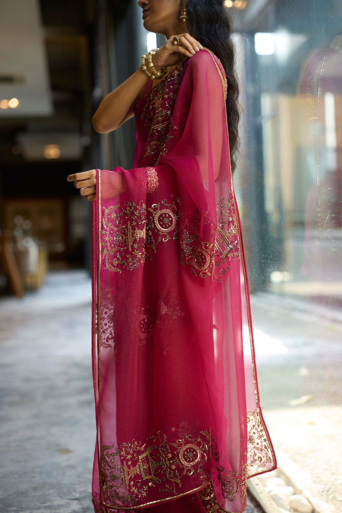 Pink Anugraha Saree