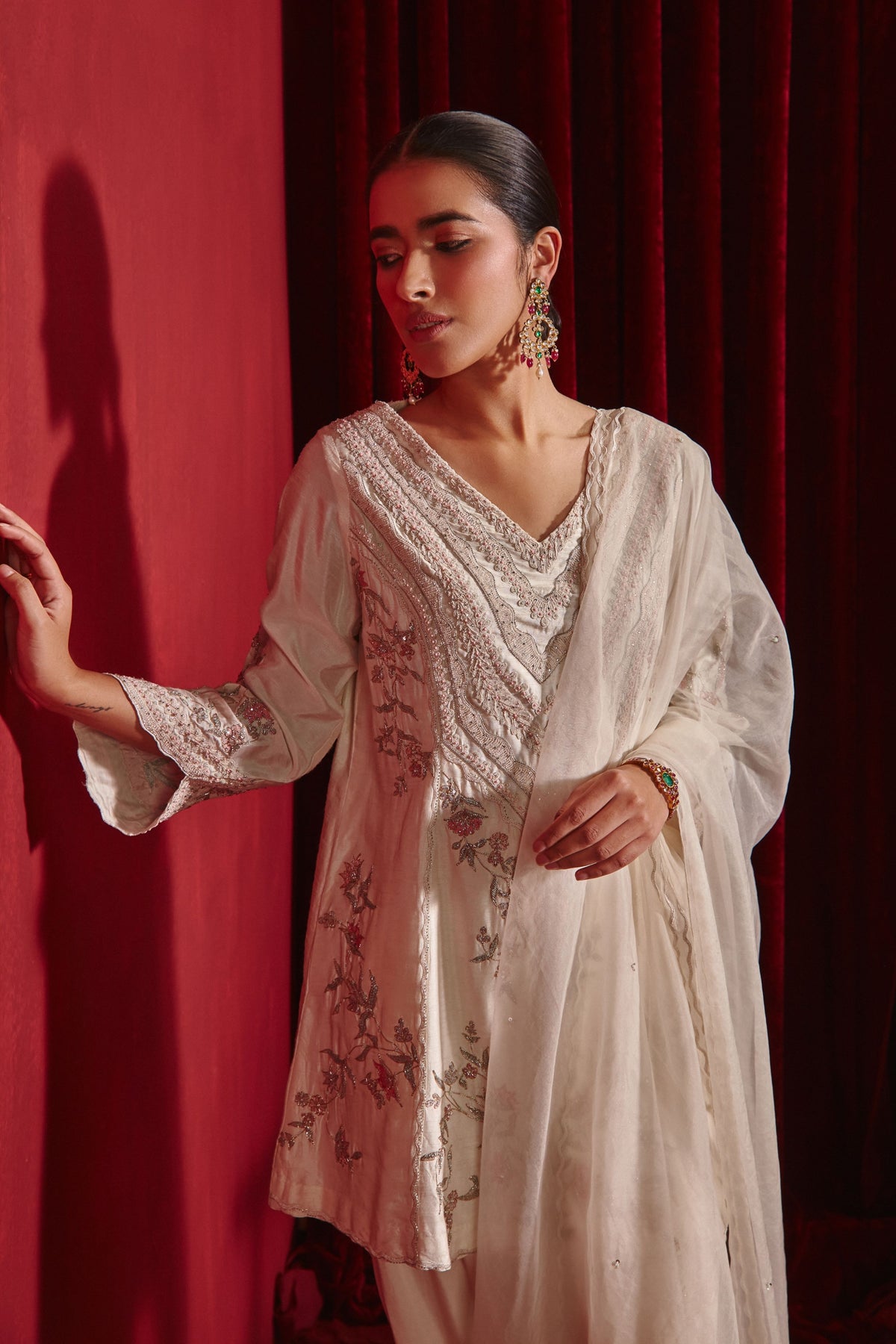Ivory Kavya Dhoti Set