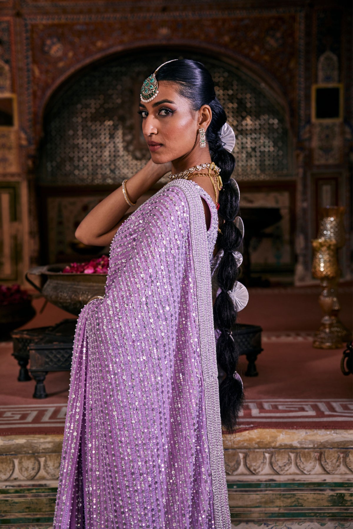 Lilac Ziba Saree Set