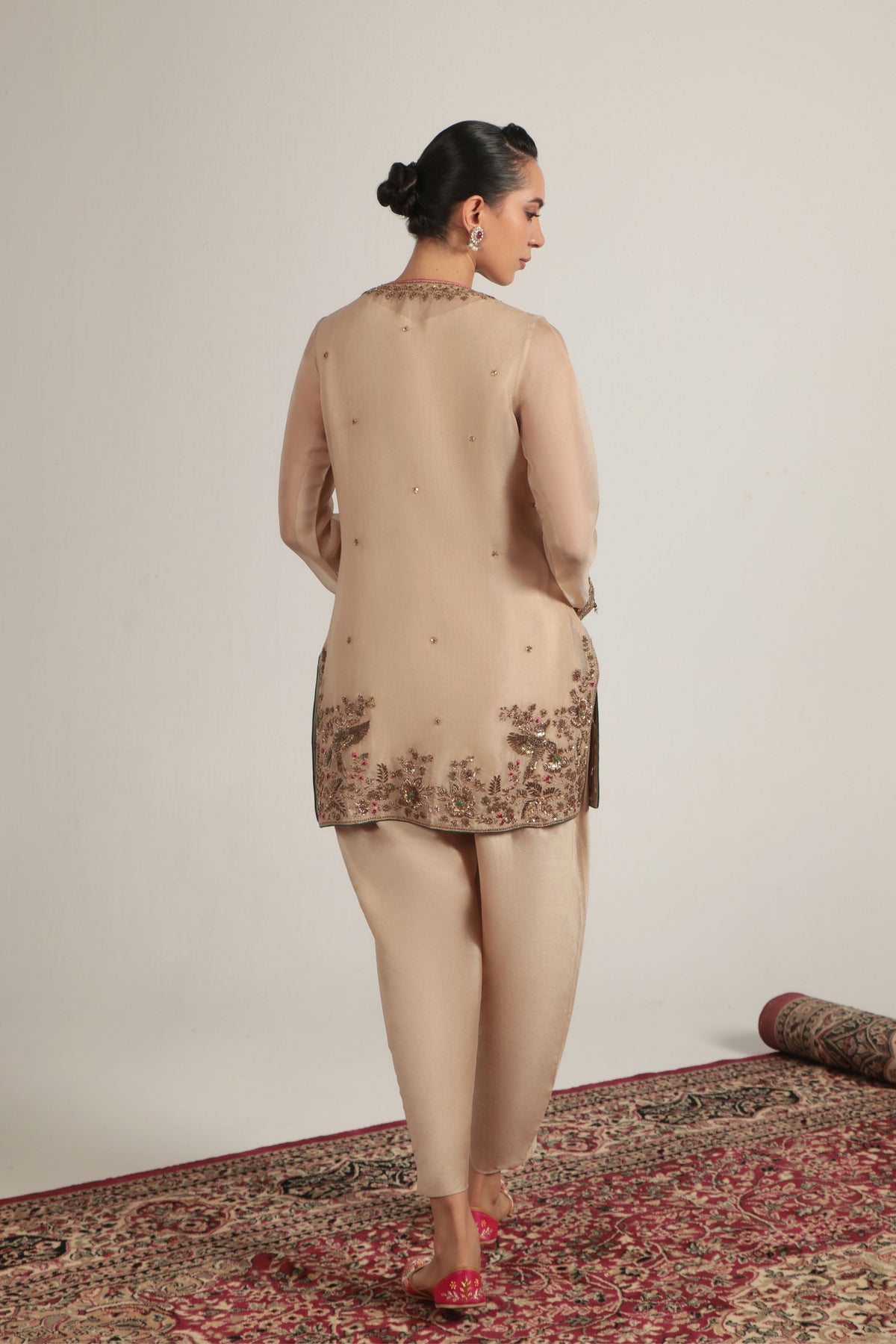 Ivory Heavy Short Kurta Set