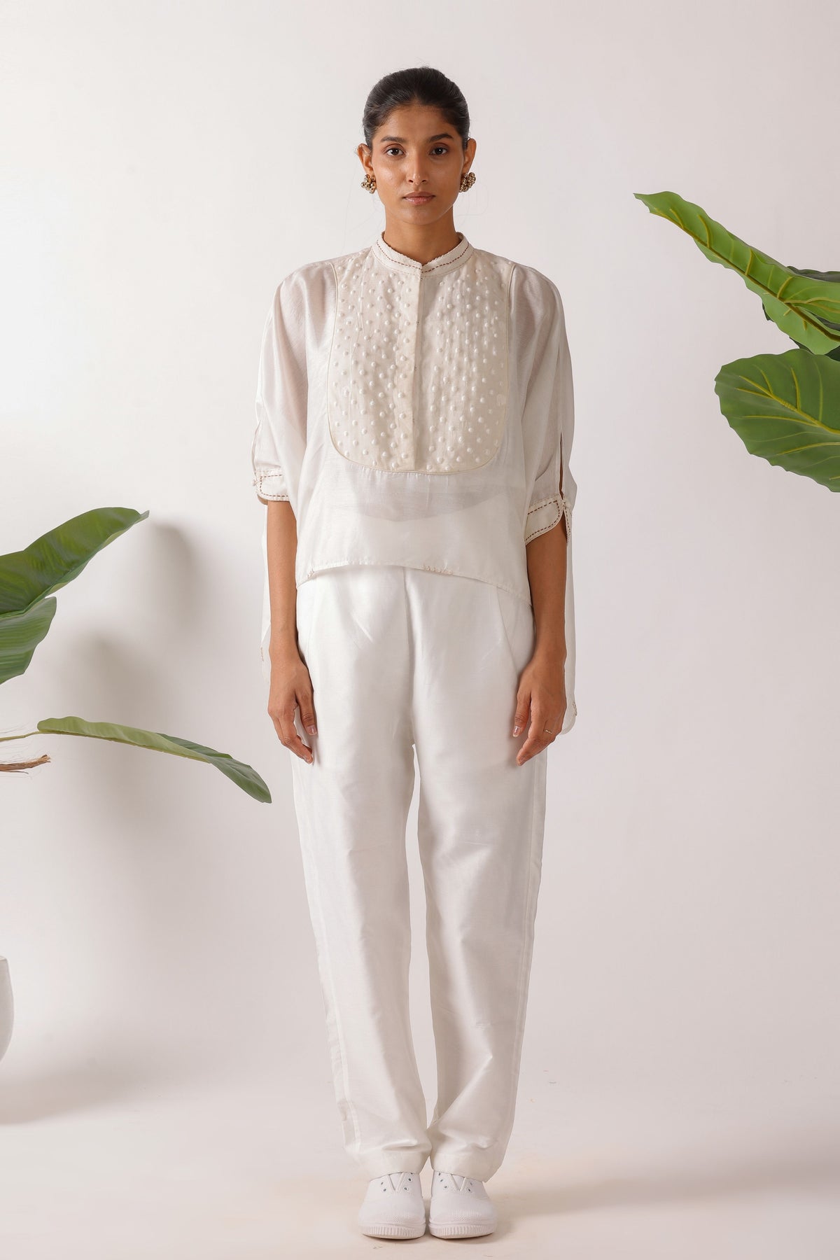 Polka Dot Embroidered Co-ord Set