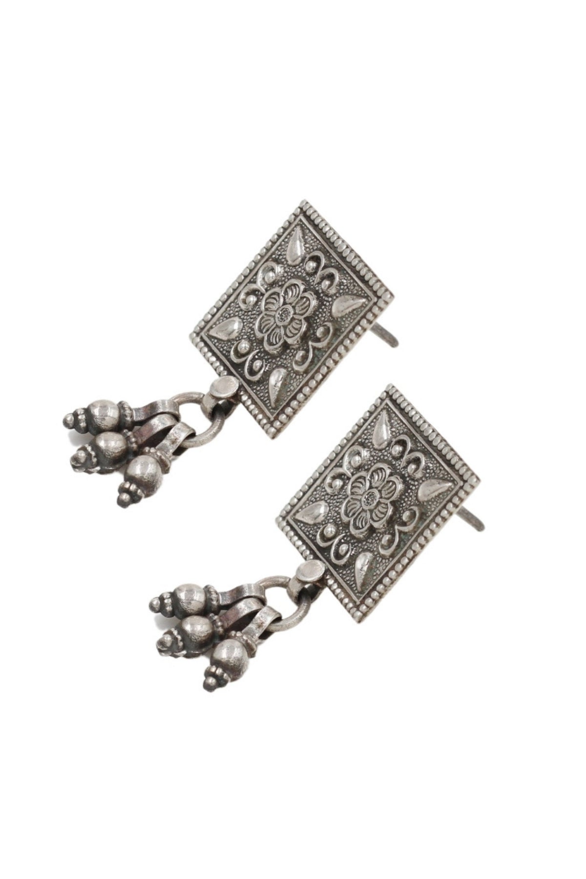 Elegant Silver Handcrafted Earrings