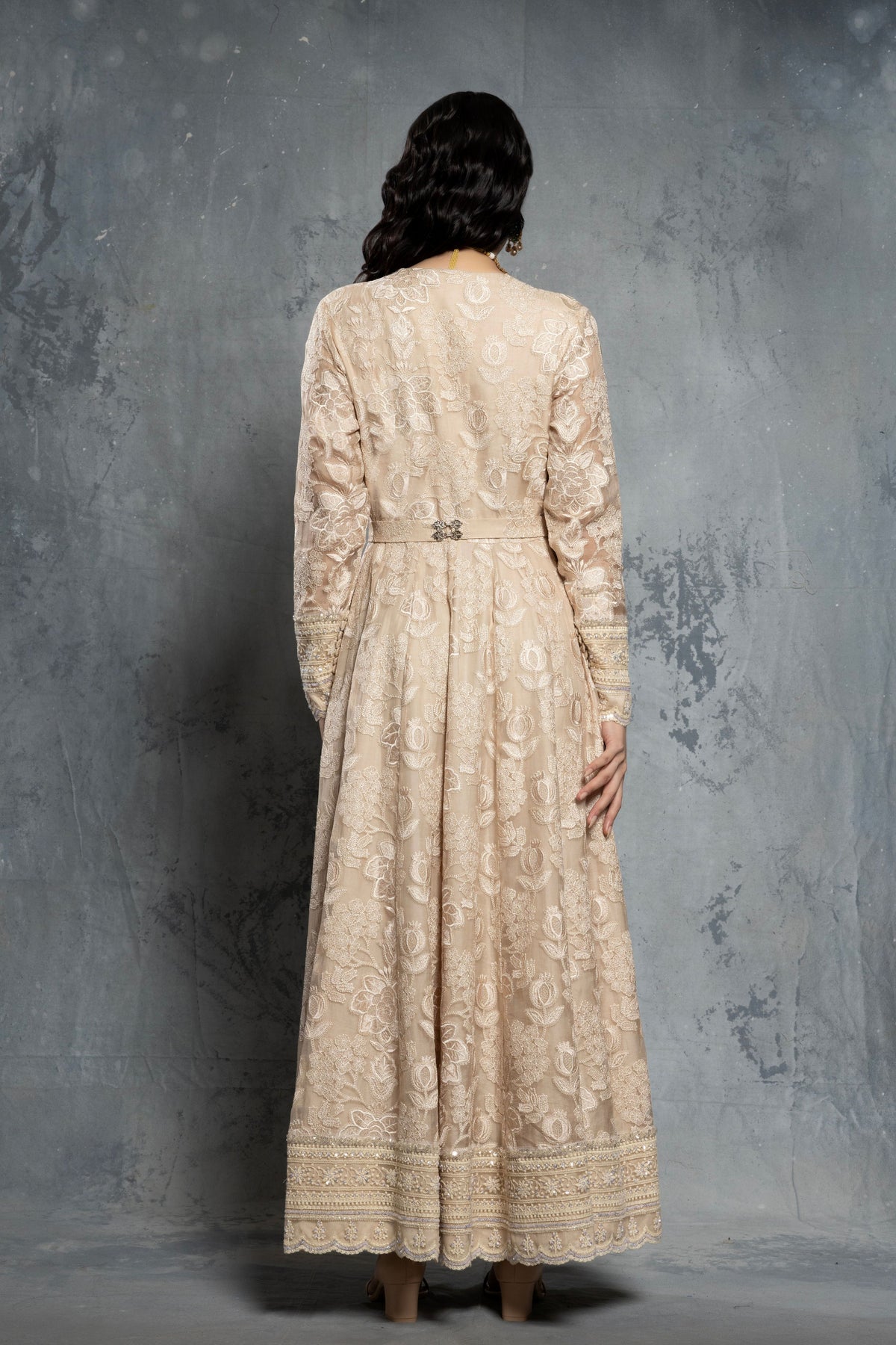 Embroidery Tropical Motif Anarkali Set