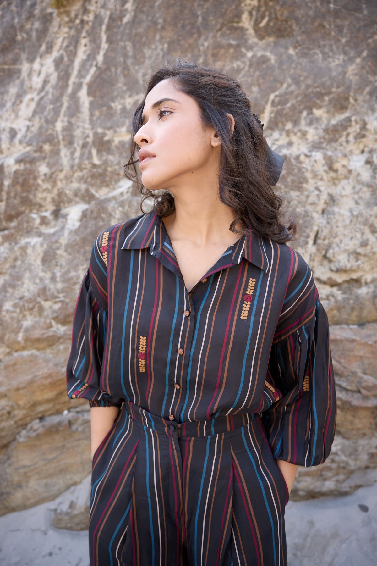Black Striped Shirt