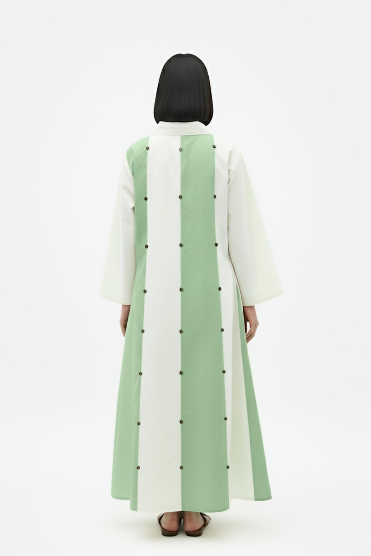 Asparagus Panel Maxi Dress