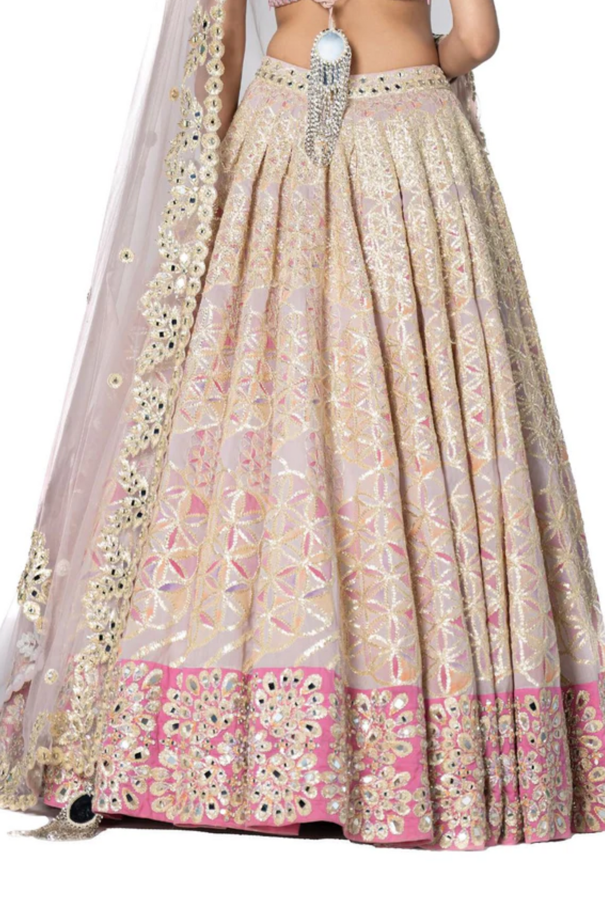 Pink Tonned Printed Lehenga Set