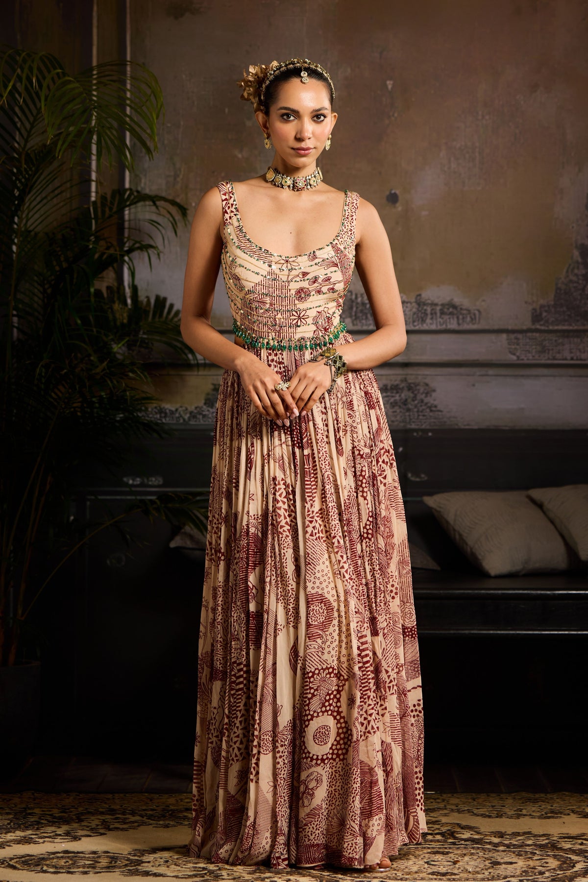 Printed Highlighted Dress
