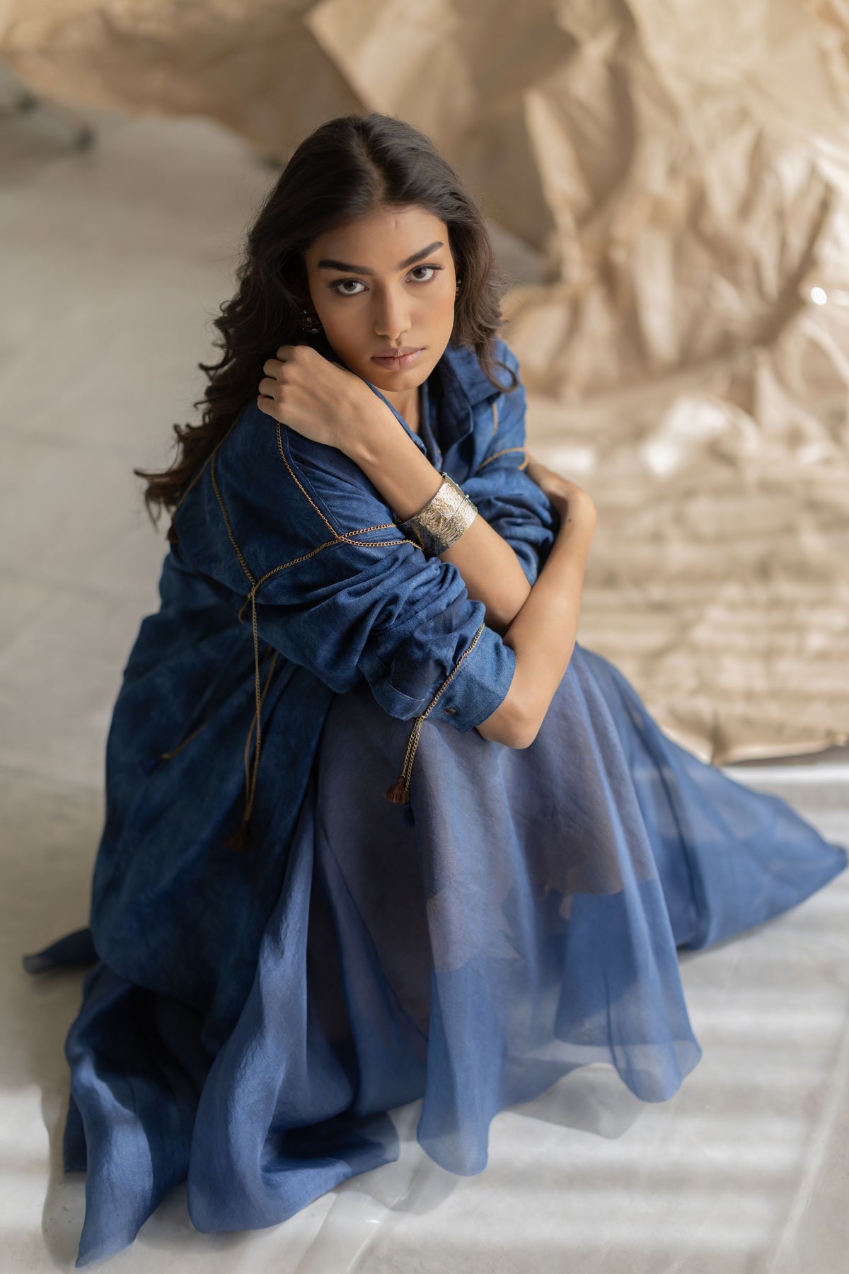 Light Blue Organza Skirt