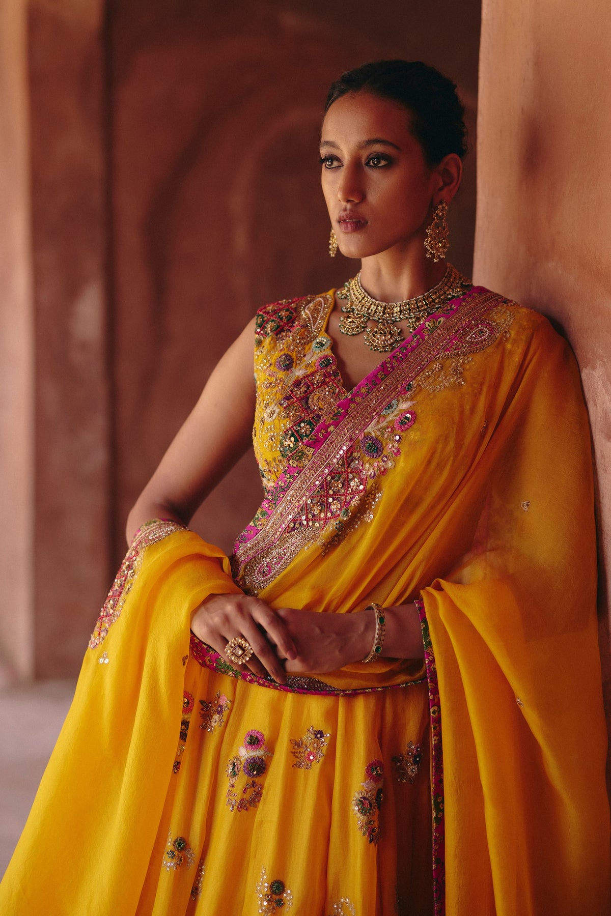 Gulrez Organza 16 Kali Lehenga Set