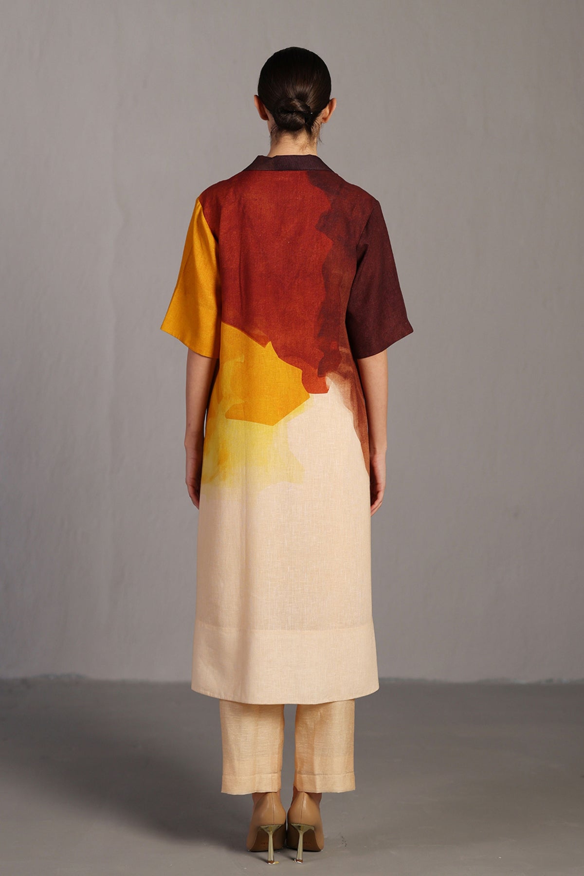 Diffuse Brown and Ochre Kurta
