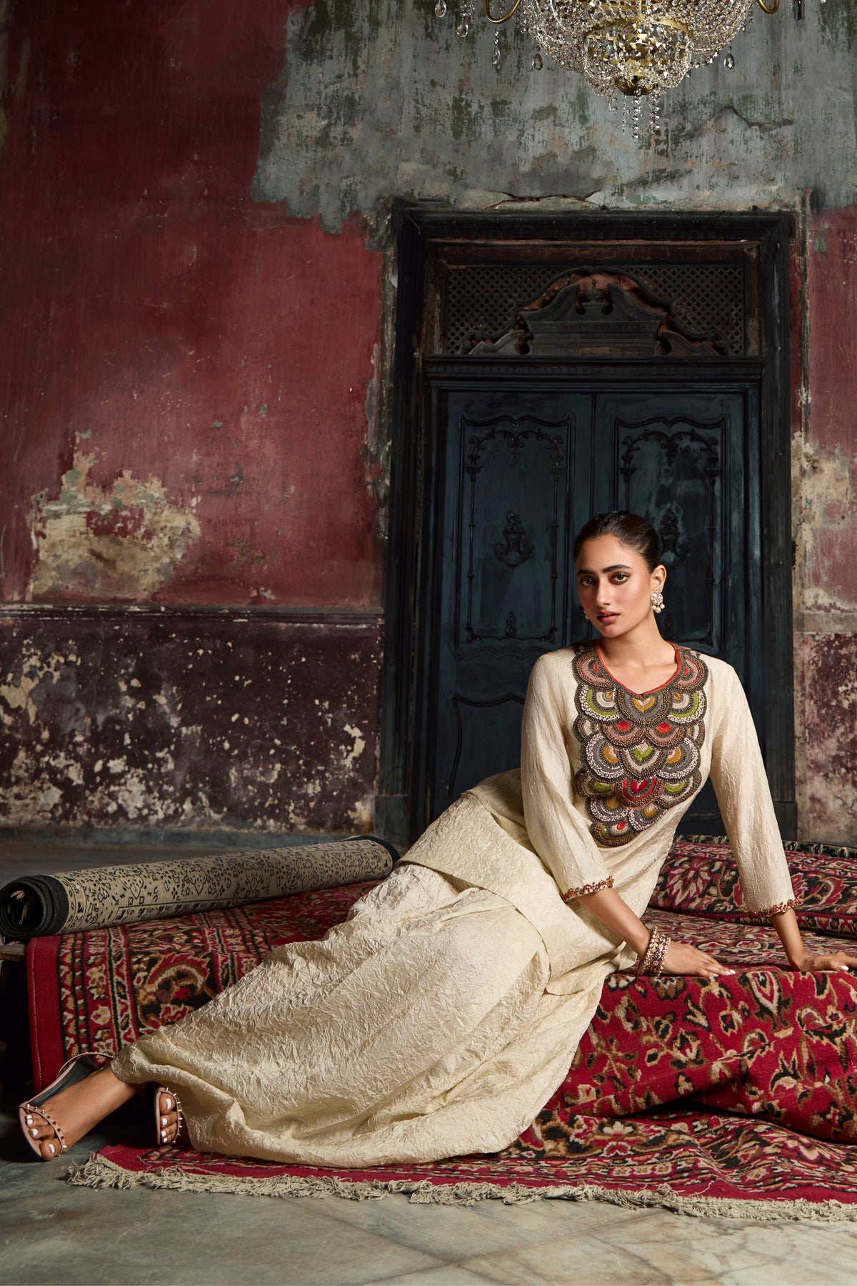 Ivory Skirt Set