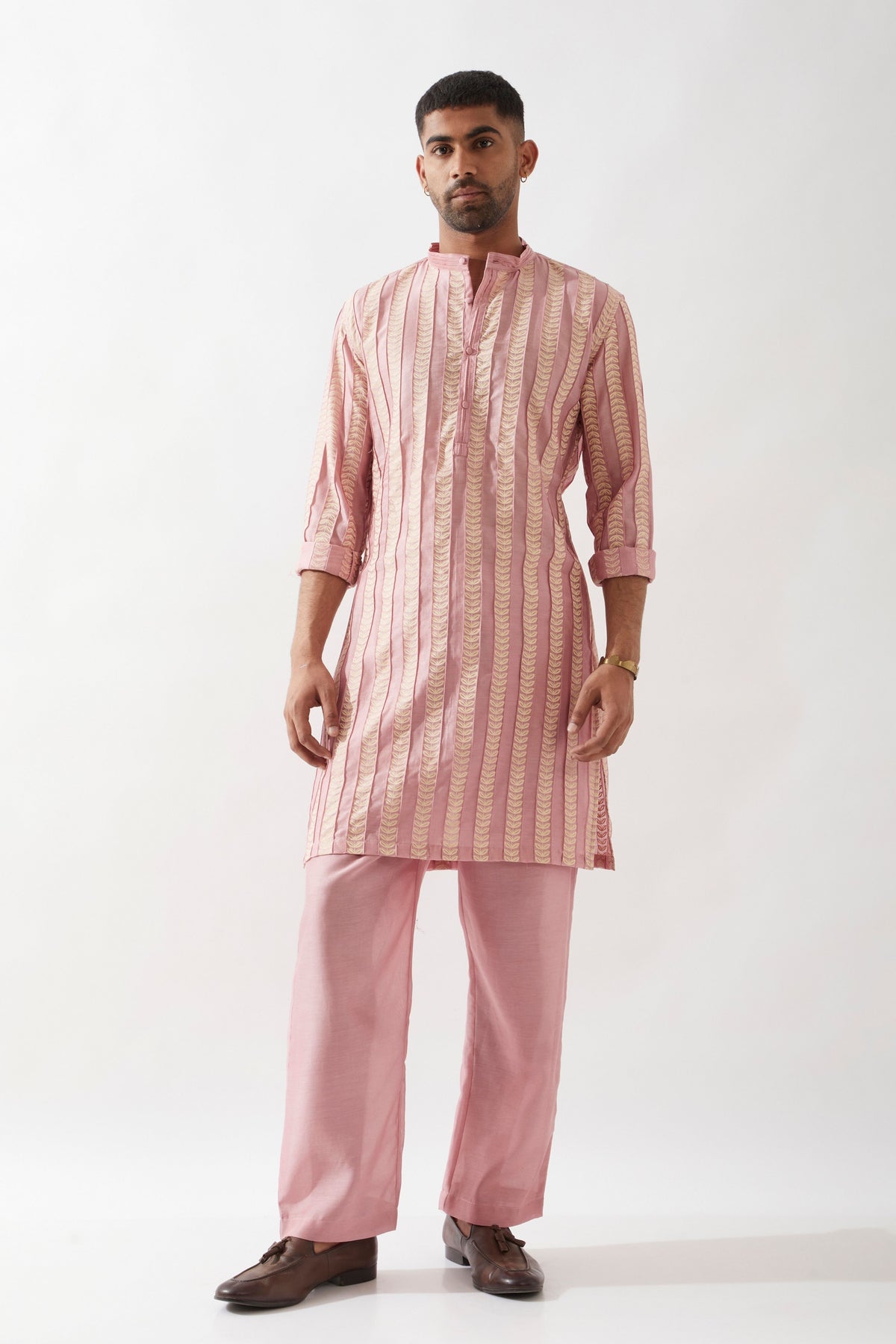 Tiscon Catkin Pink Kurta Set