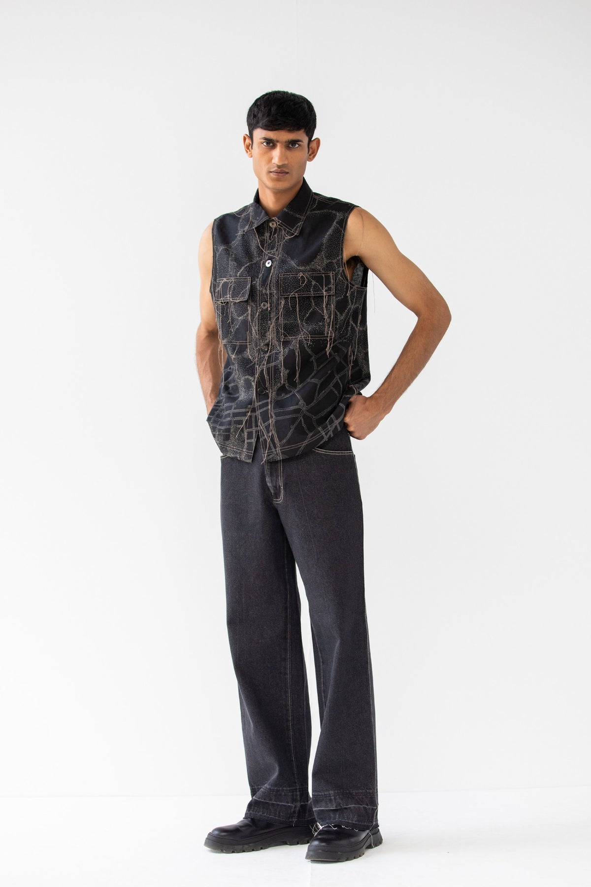 Normandy Distressed Sleeveless Shirt