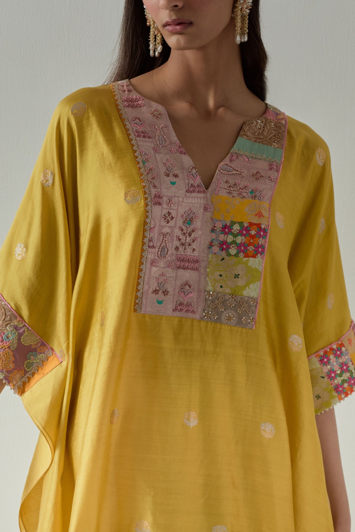 Yellow Silk Kaftan