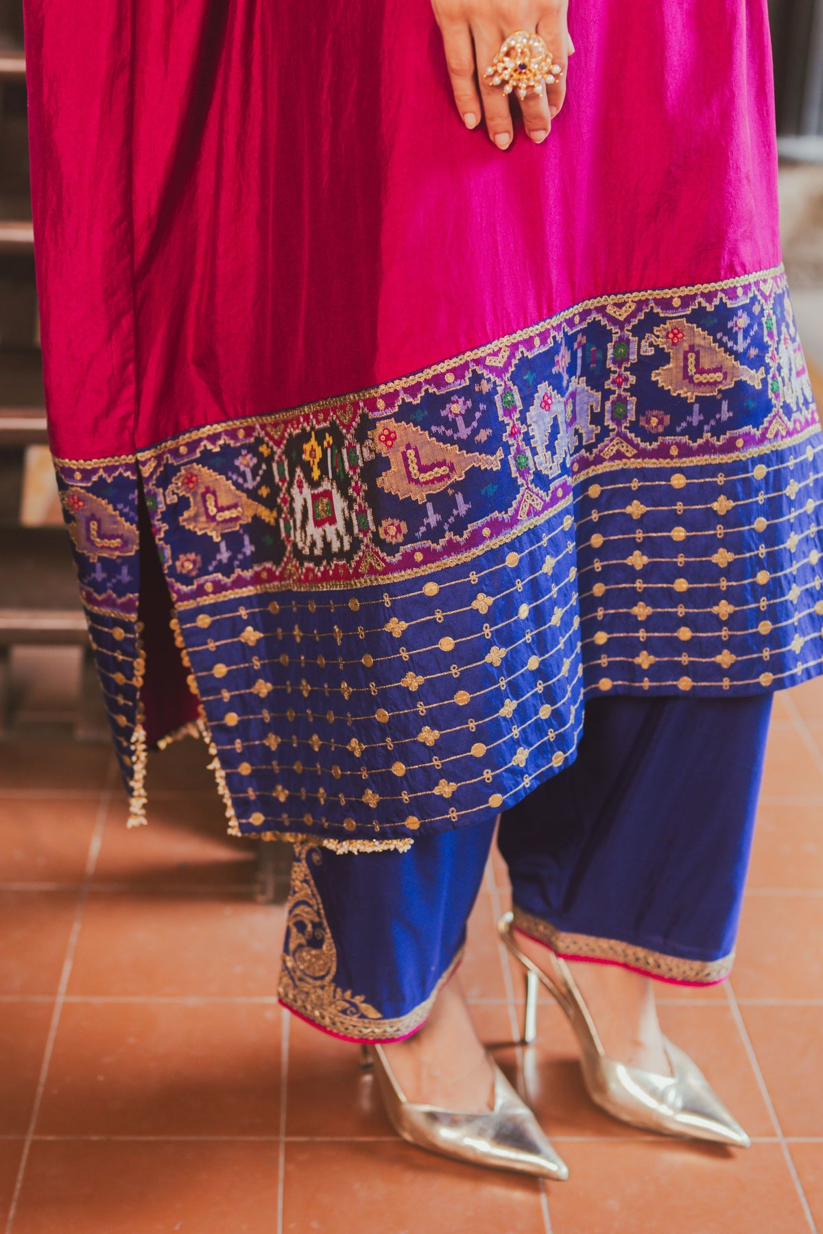 Kriti Magenta Kaftan Set