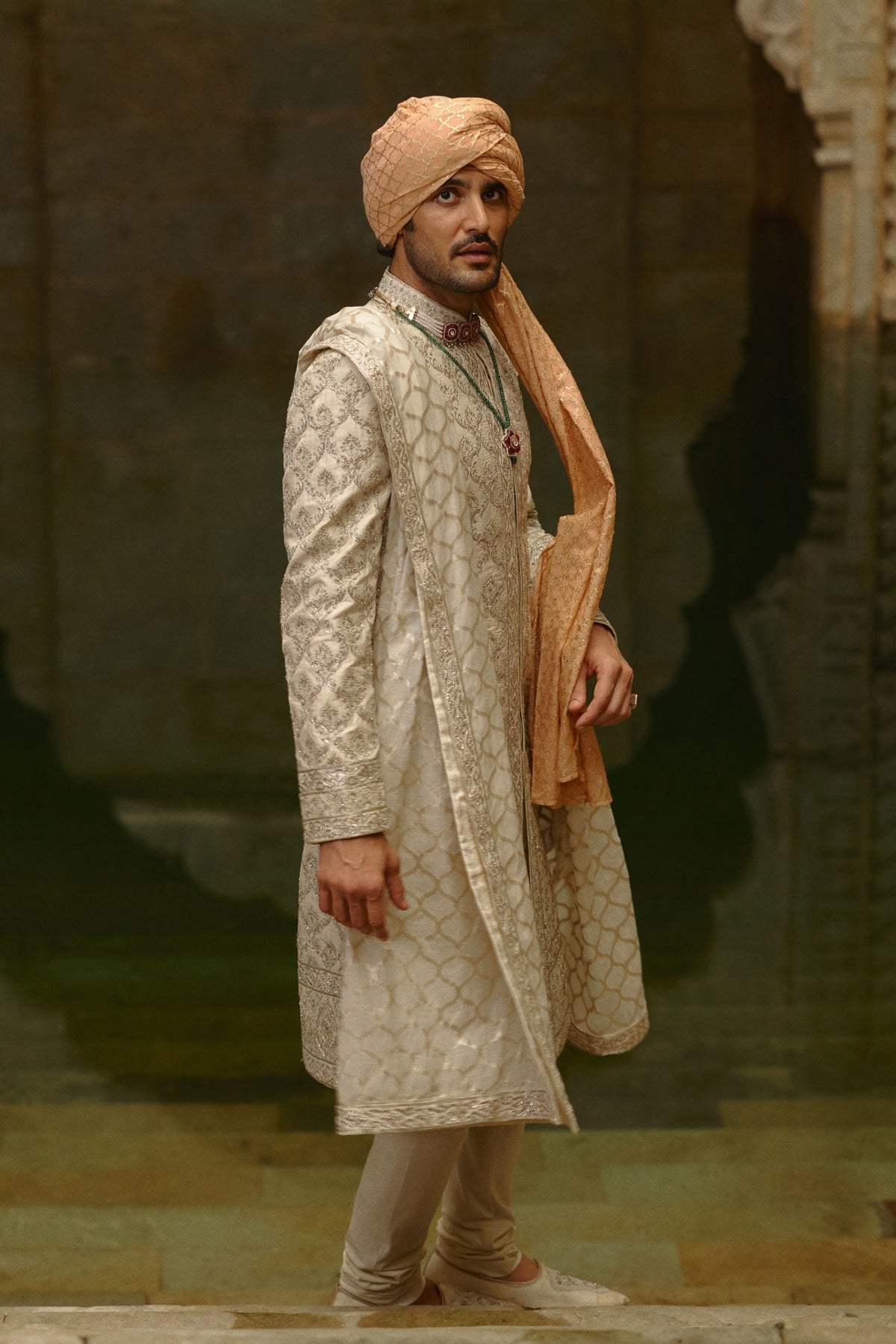 Ivory Sherwani Set