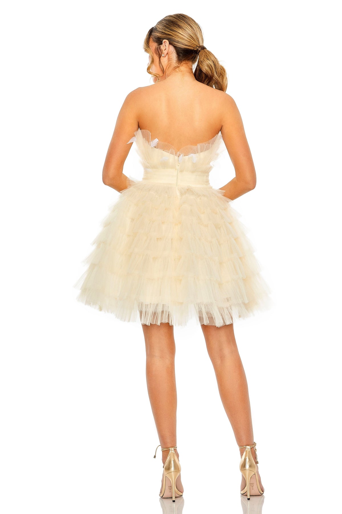 Strapless Neckline Short Dress