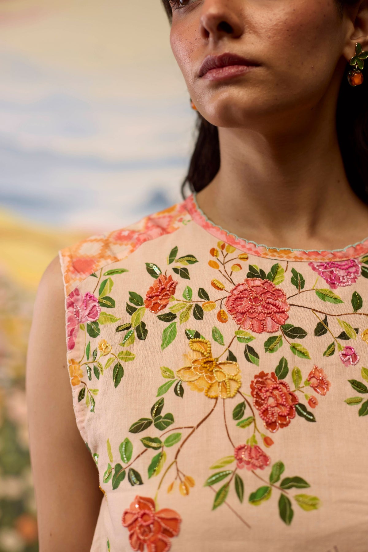 Sorbet Floral Gathered Dress
