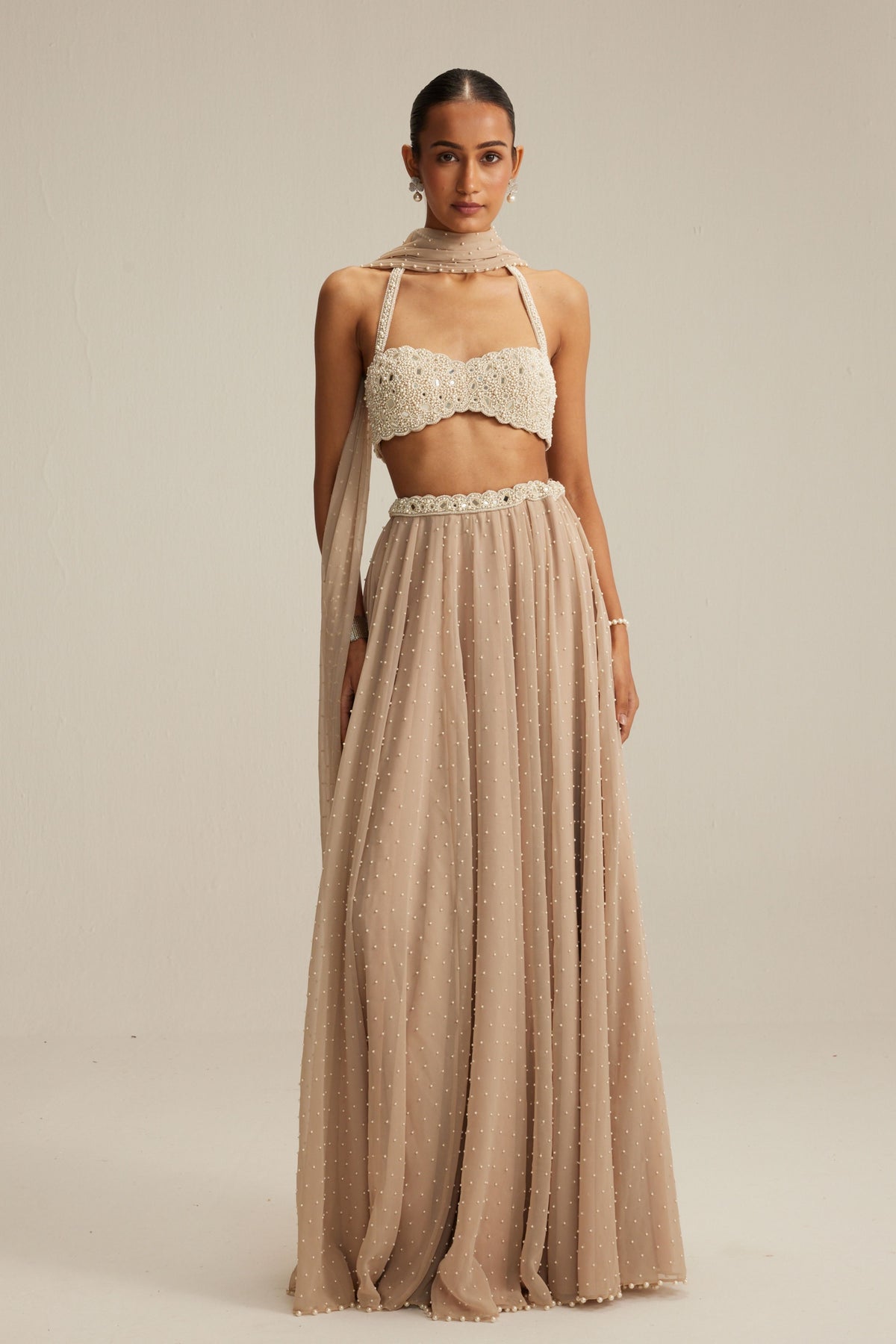 Light Beige OAS Skirt Set