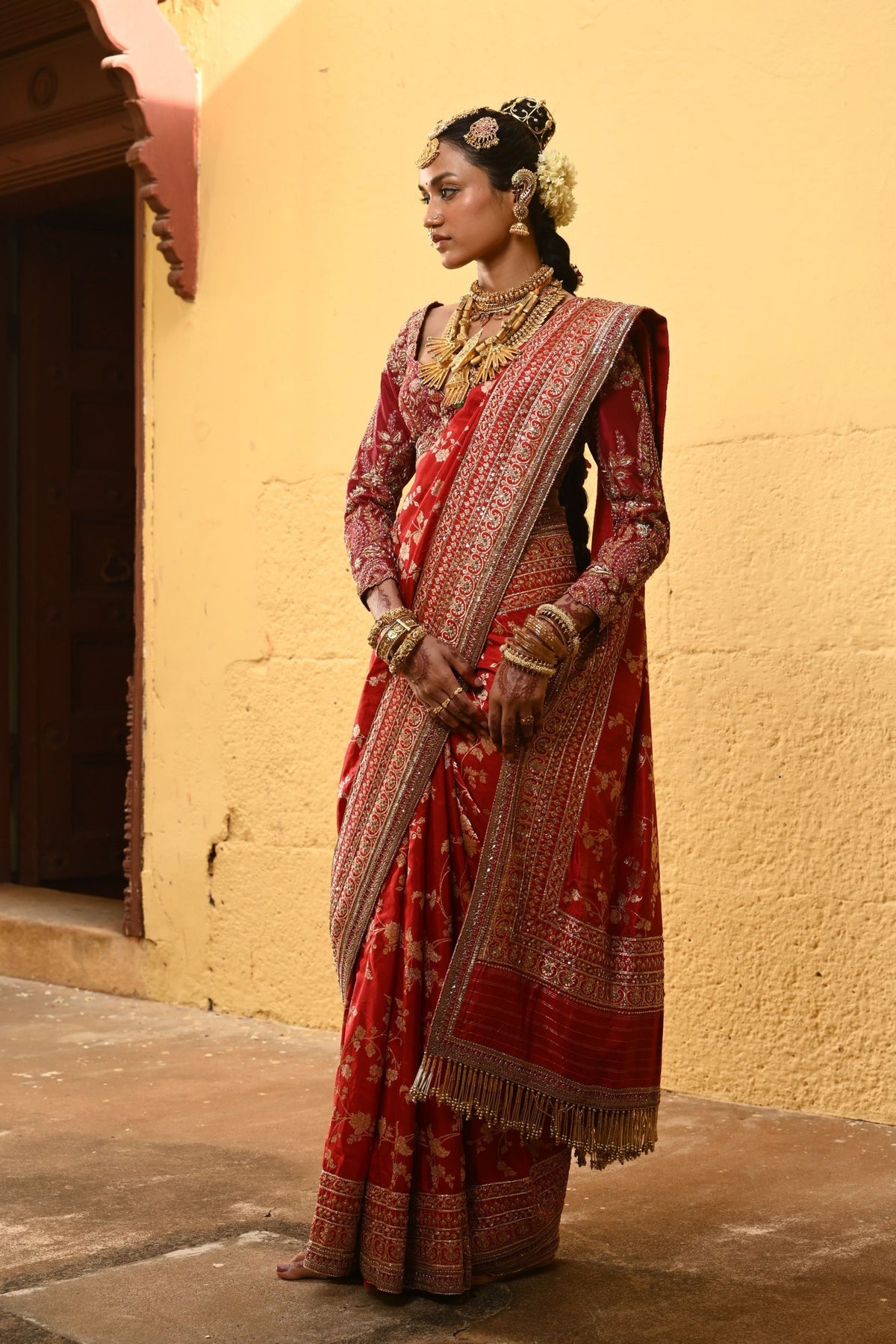Bharavi Red Saree
