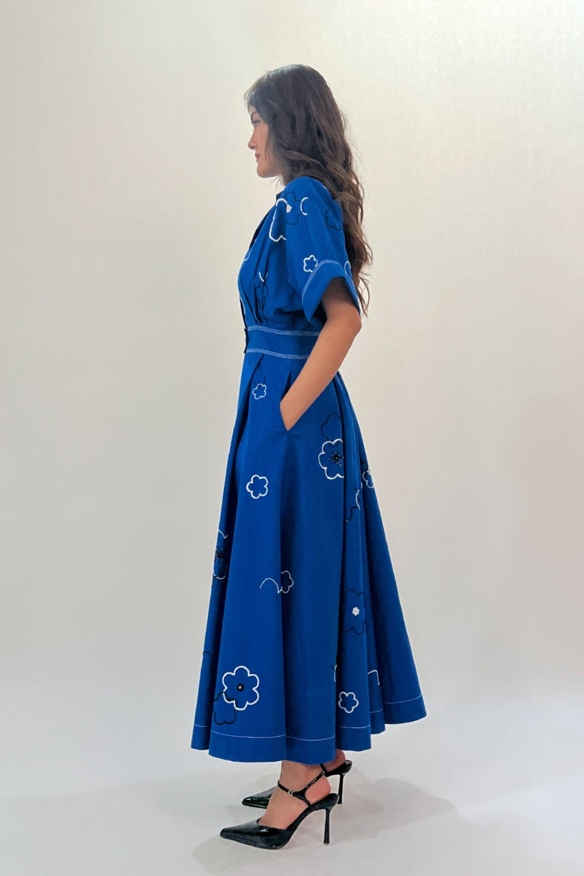 Ditsy Embroidered Sundress