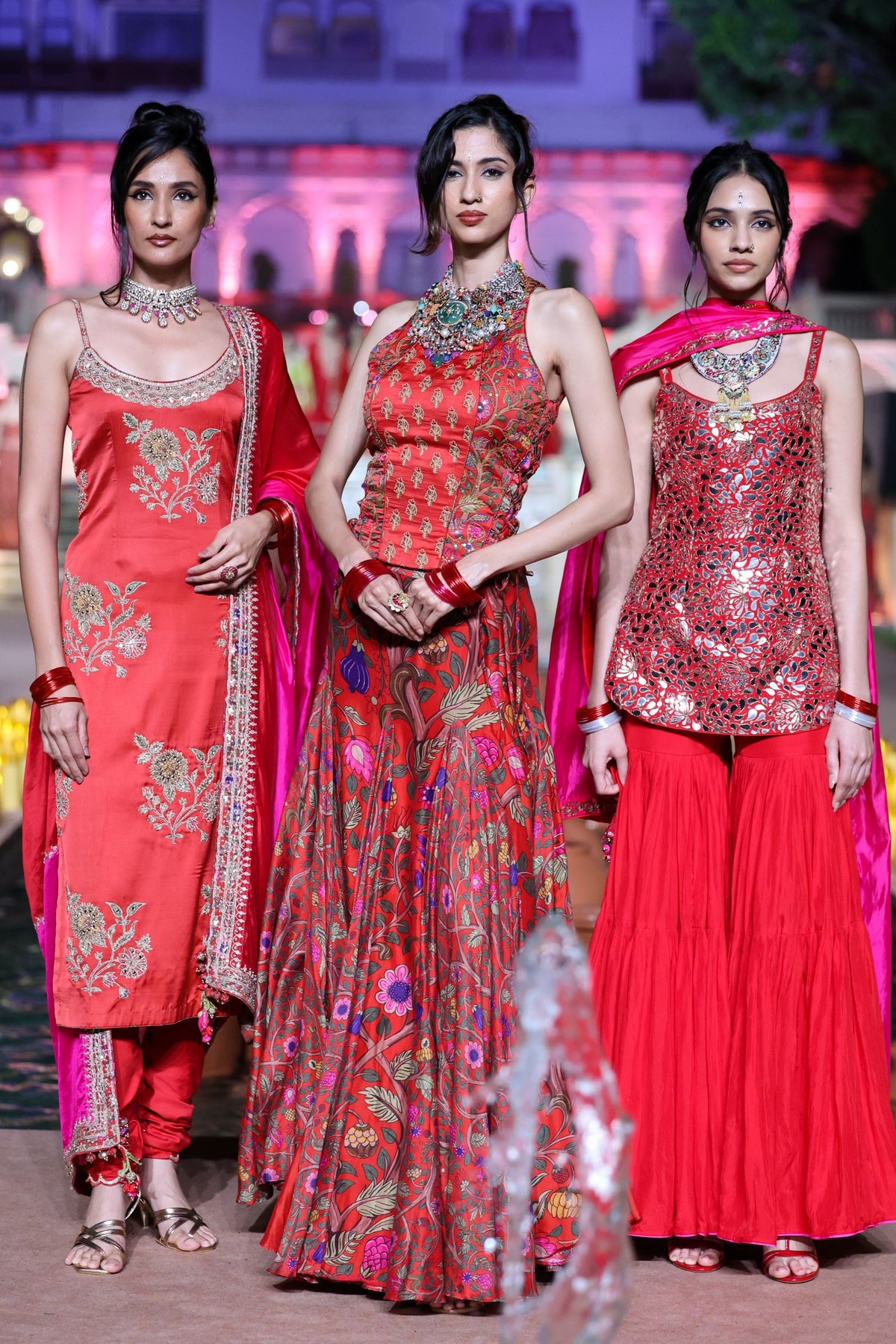 Surkh Laal Corset With Skirt