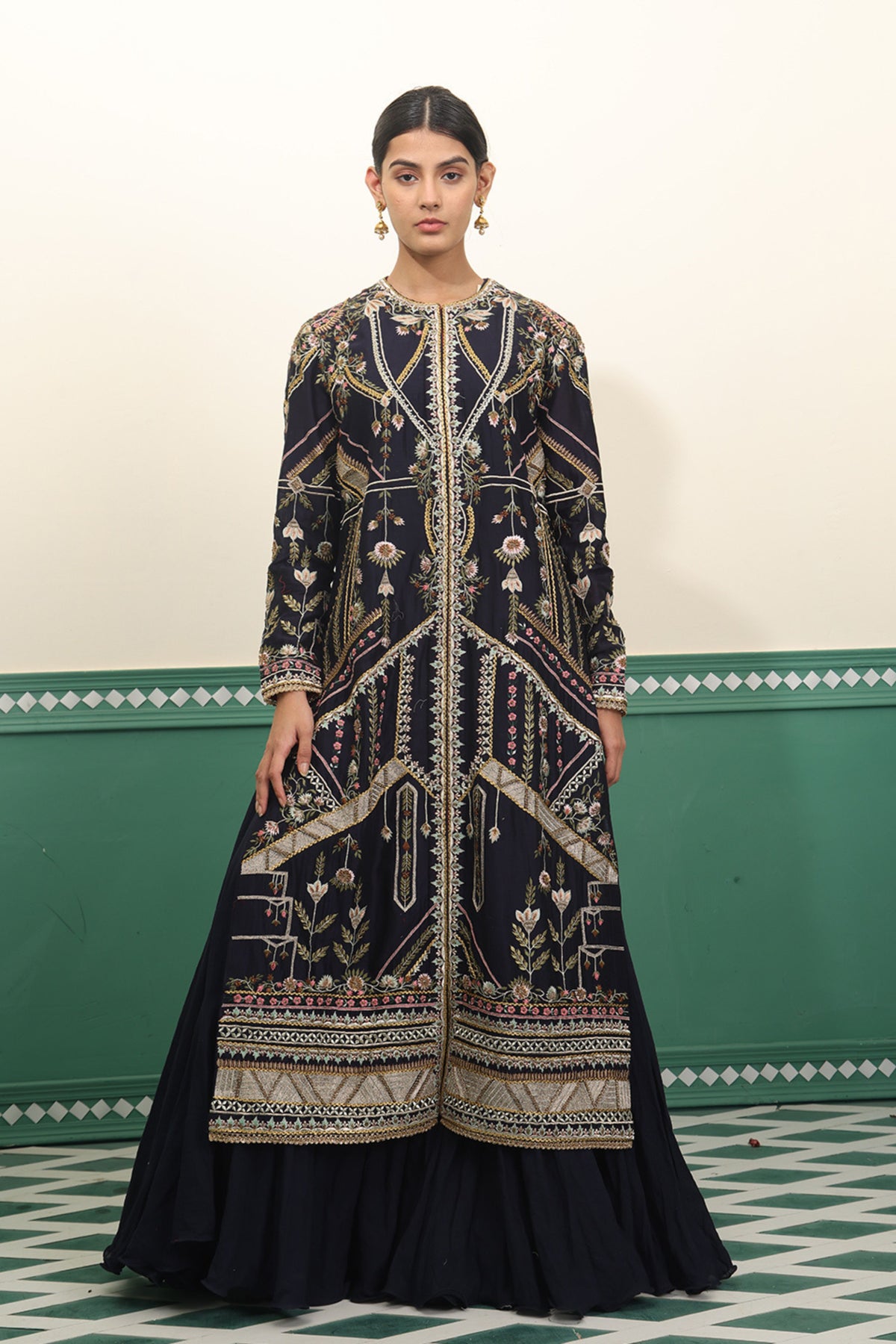 Navy Anarkali